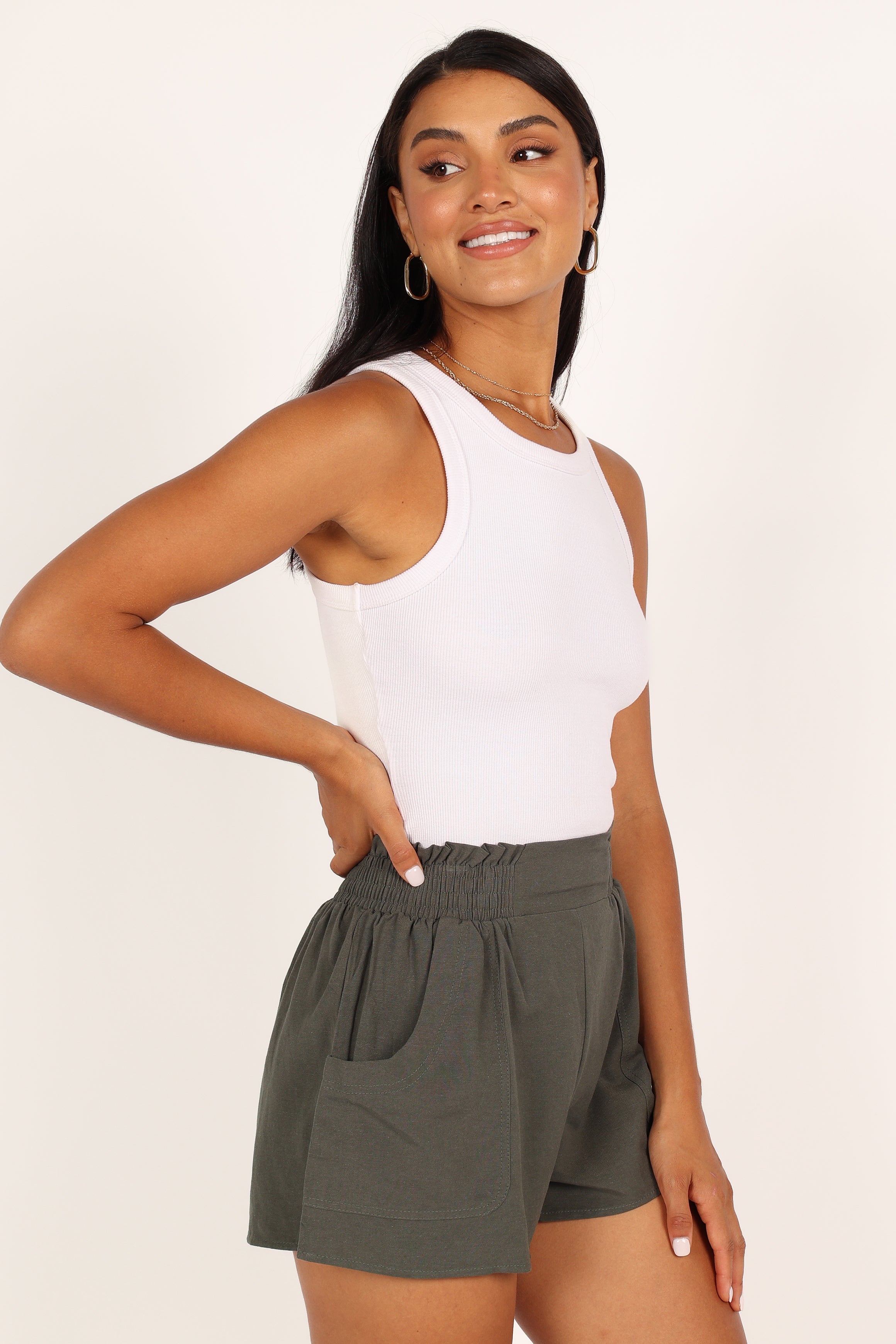 Maggie Shorts - Olive-Sunny Prom