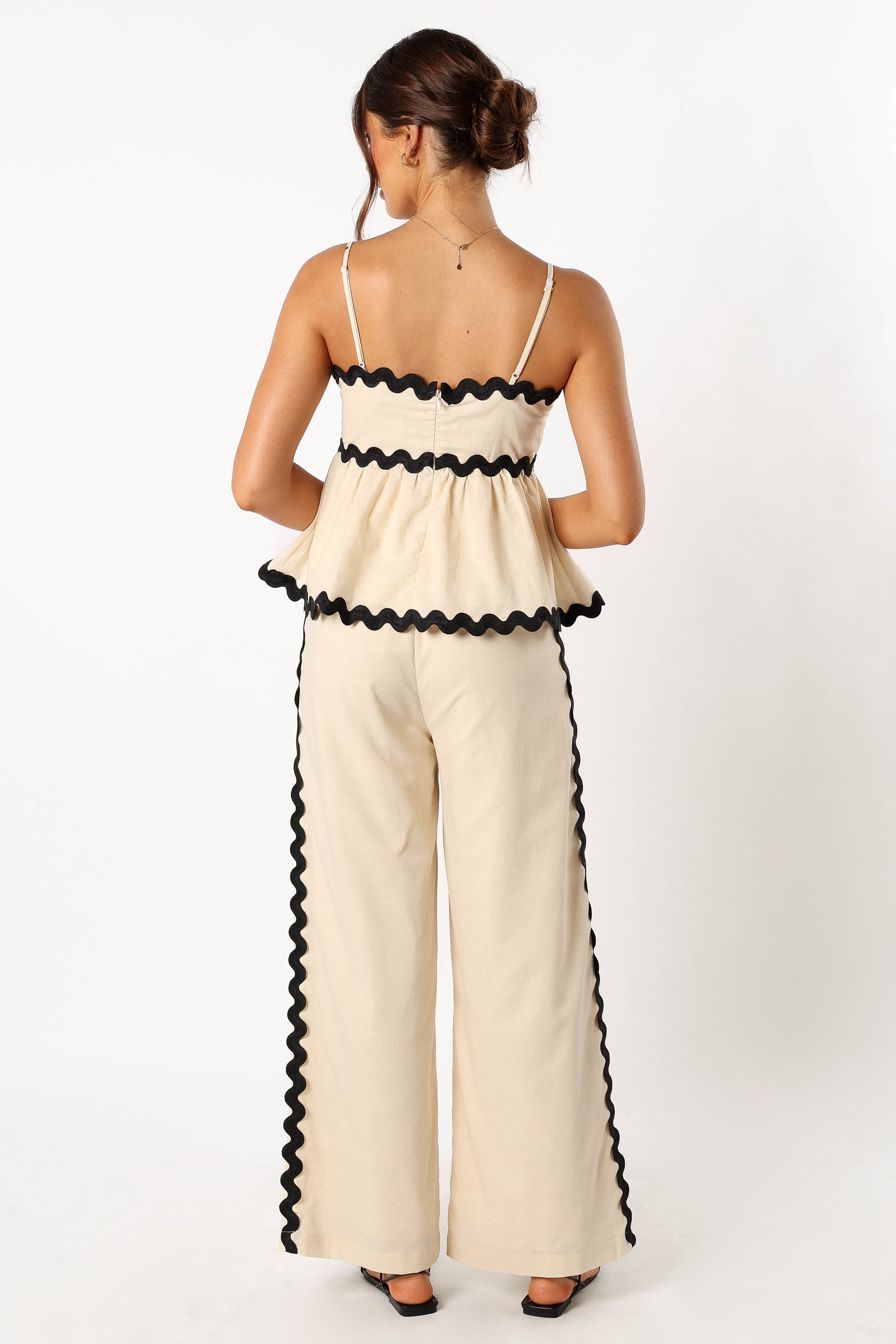 Mollymook Pants - Cream Black-Sunny Prom