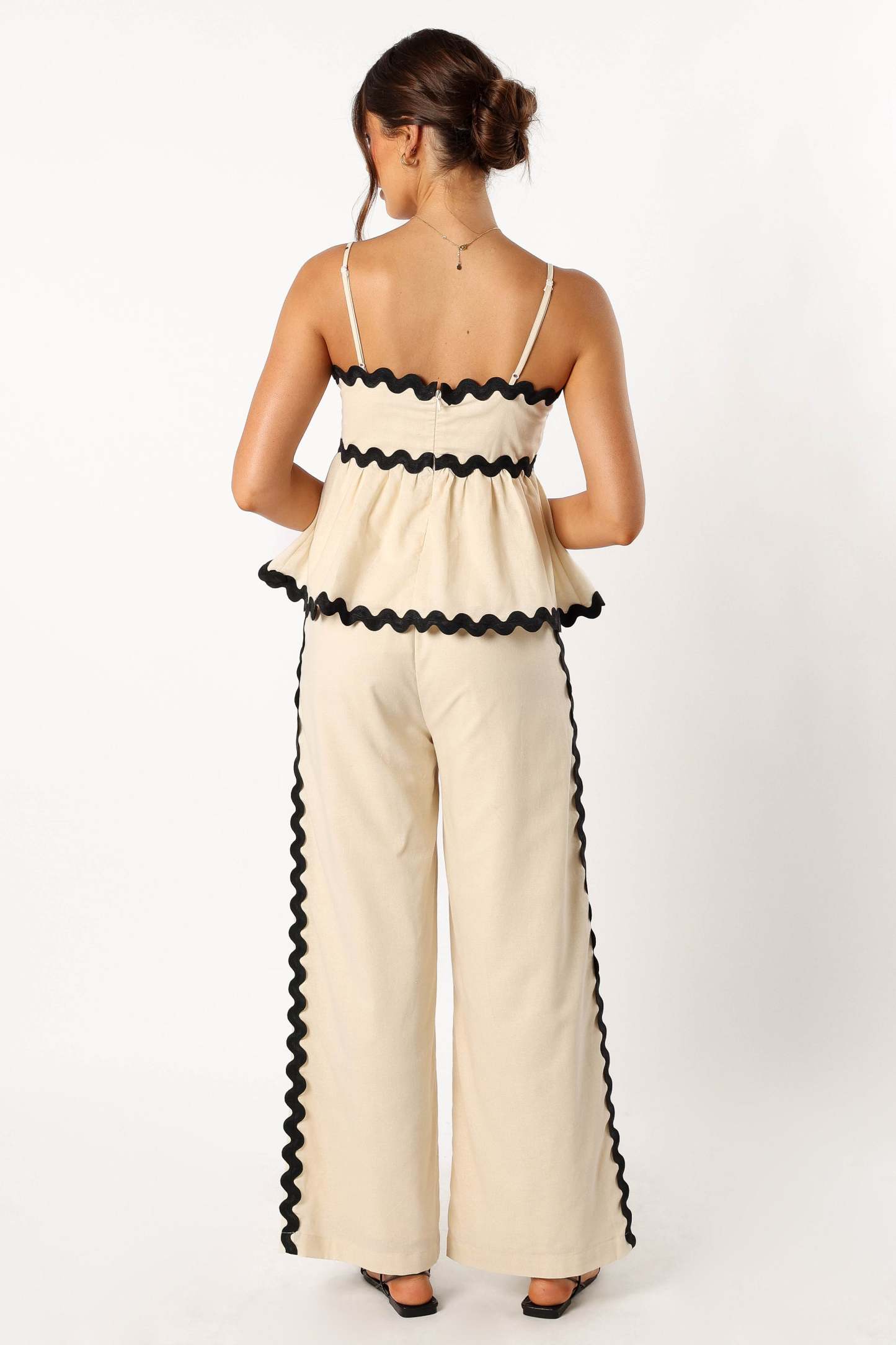 Mollymook Pants - Cream Black-Sunny Prom