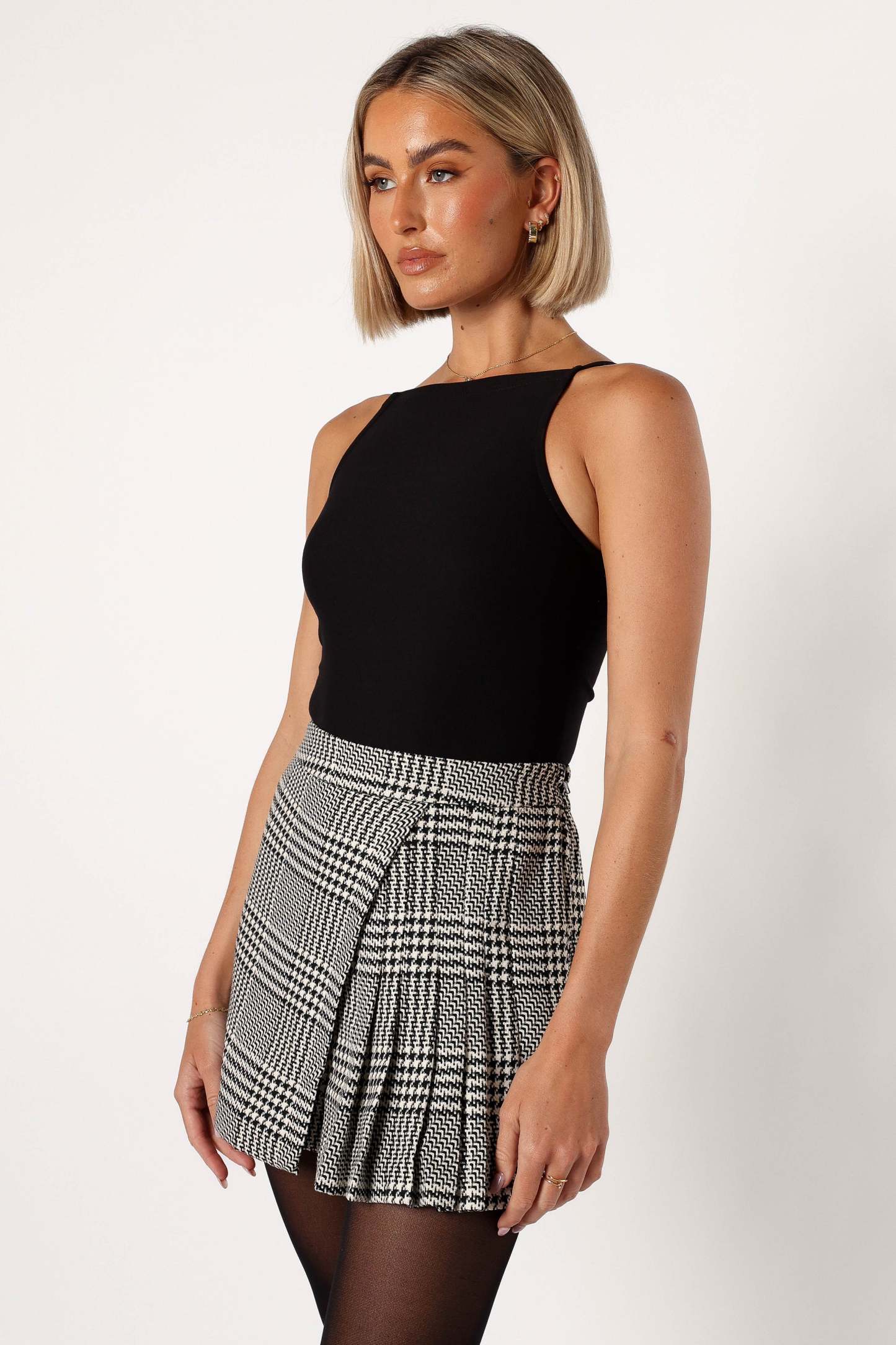 Natasha Mini Skort - Black/White-Sunny Prom