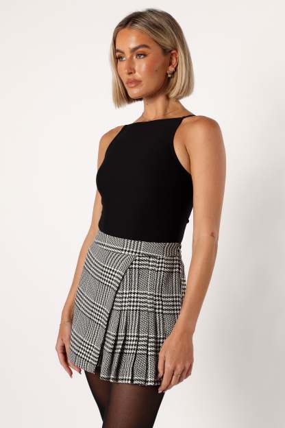 Natasha Mini Skort - Black/White-Sunny Prom