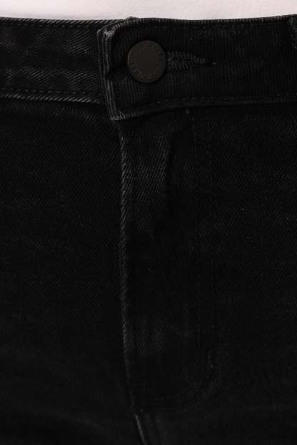 Rowan High Rise Straight Leg Jean - Washed Black-Sunny Prom