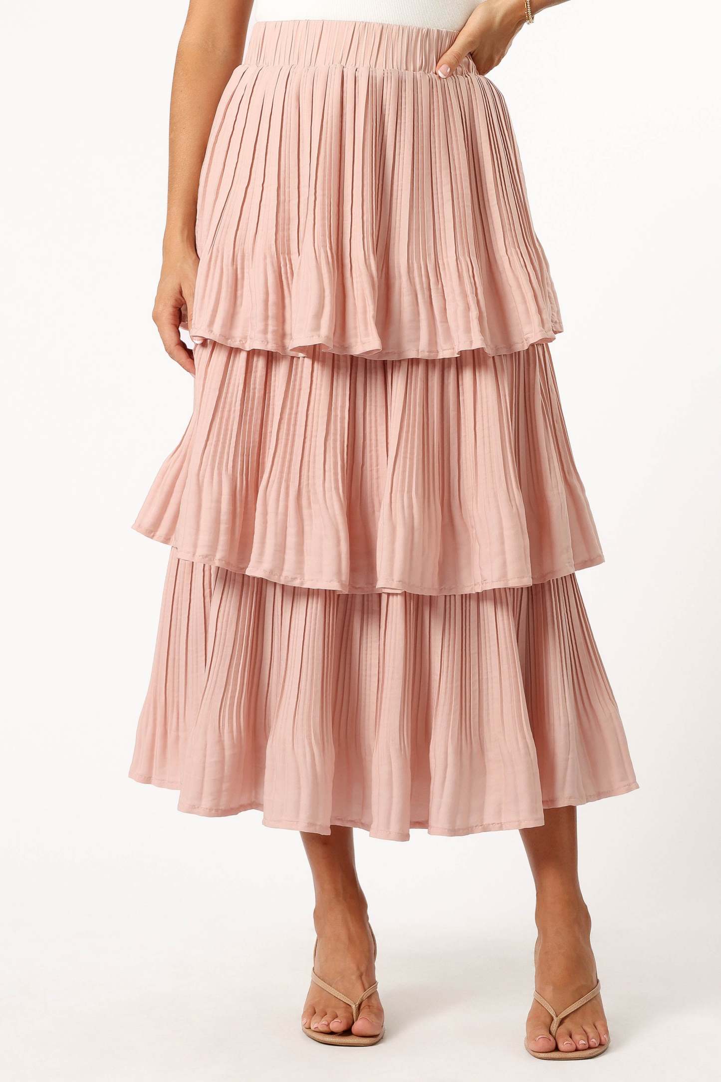 Rylan Maxi Skirt - Champagne Pink-Sunny Prom