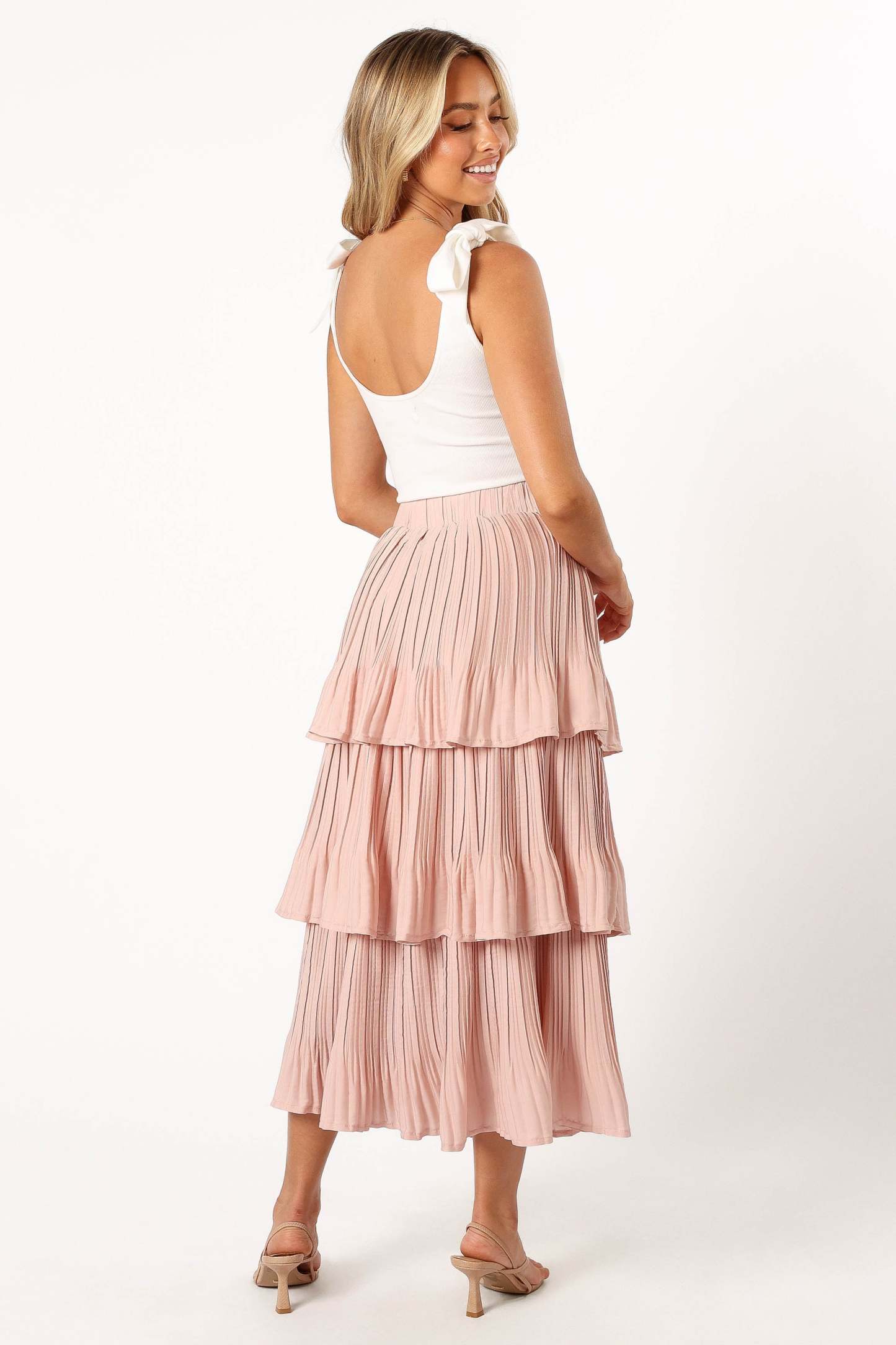 Rylan Maxi Skirt - Champagne Pink-Sunny Prom