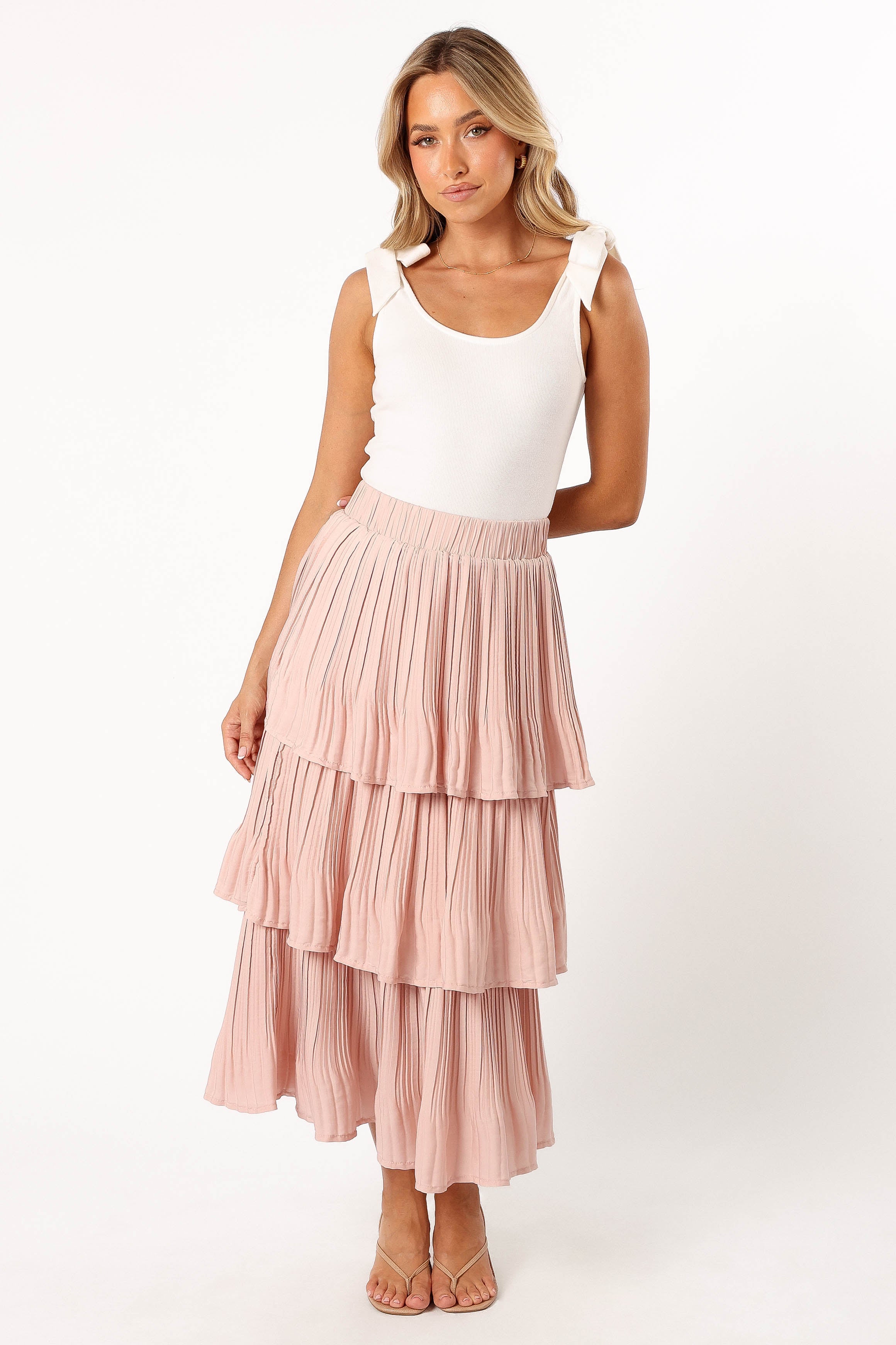 Rylan Maxi Skirt - Champagne Pink-Sunny Prom