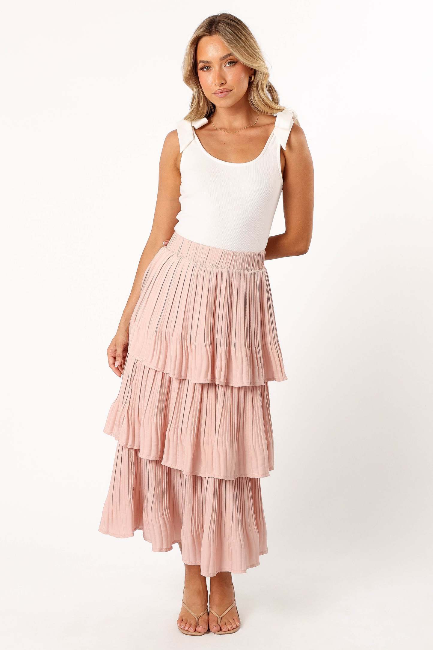 Rylan Maxi Skirt - Champagne Pink-Sunny Prom