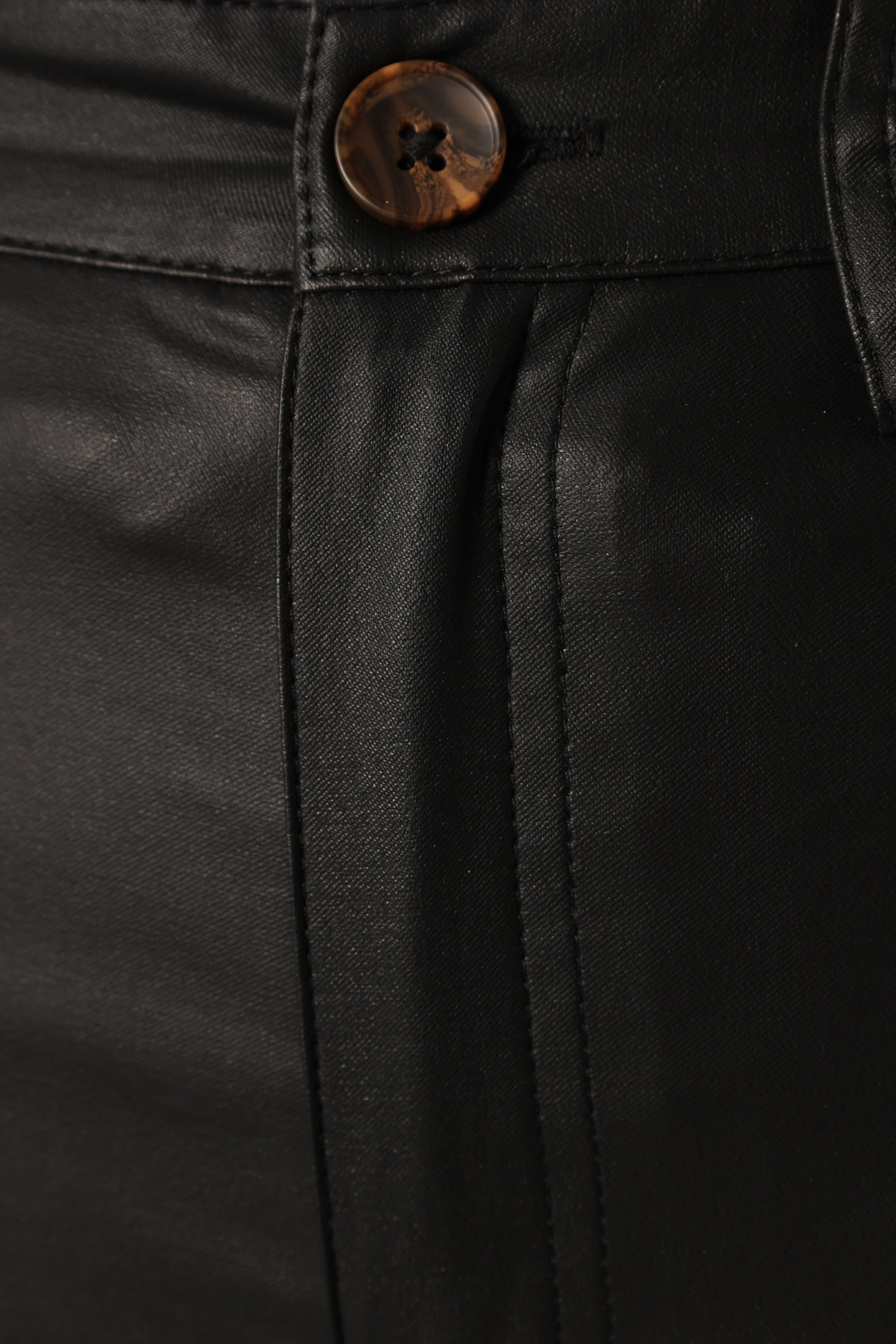 Sammie Vegan Leather Pants - Black-Sunny Prom