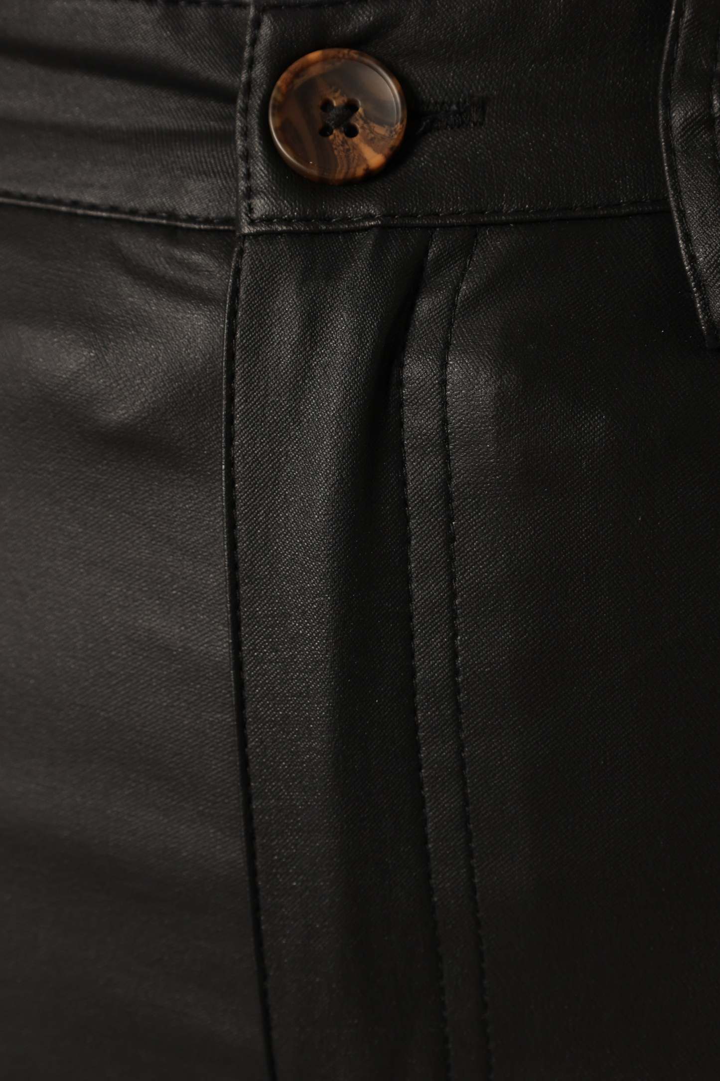 Sammie Vegan Leather Pants - Black-Sunny Prom