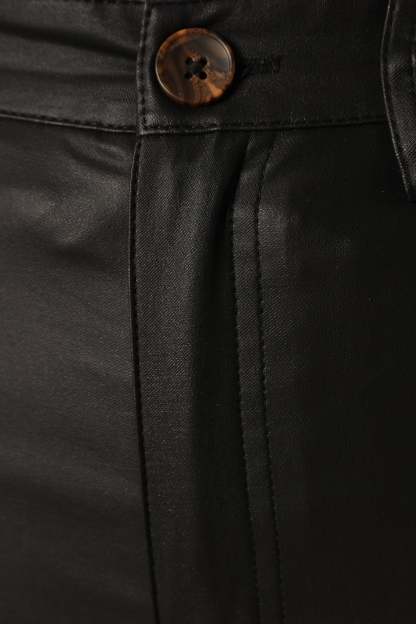Sammie Vegan Leather Pants - Black-Sunny Prom