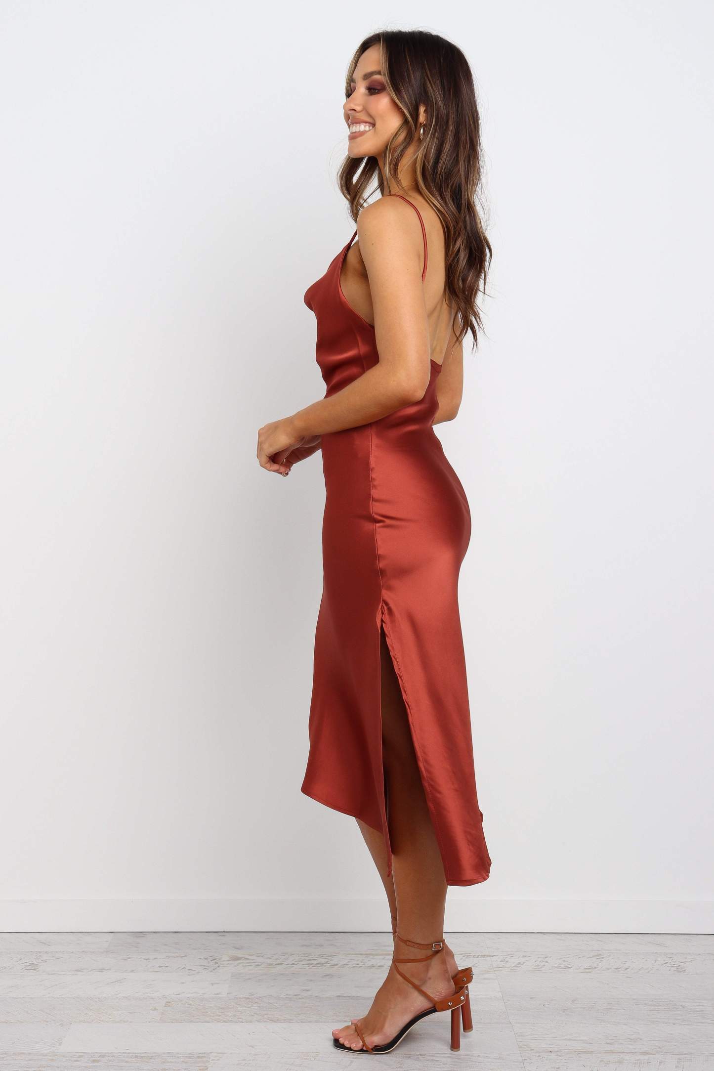 Cyprus Dress - Rust-Sunny Prom