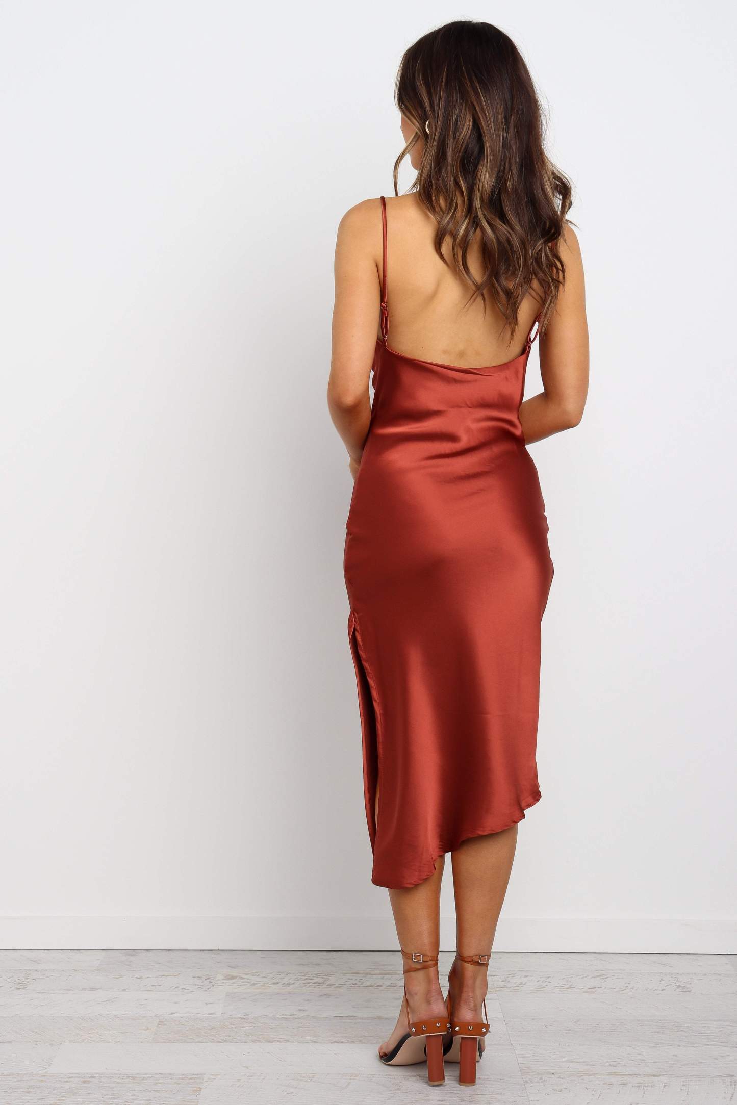 Cyprus Dress - Rust-Sunny Prom