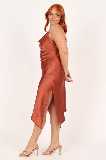 Cyprus Dress - Rust-Sunny Prom