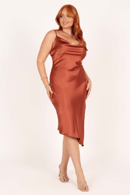 Cyprus Dress - Rust-Sunny Prom