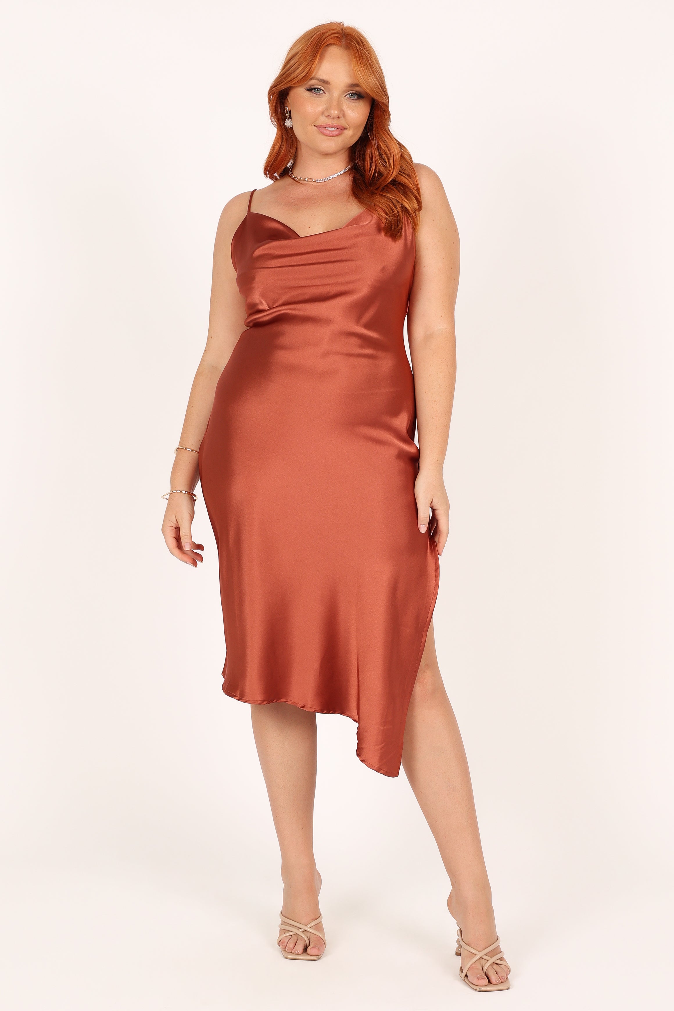 Cyprus Dress - Rust-Sunny Prom