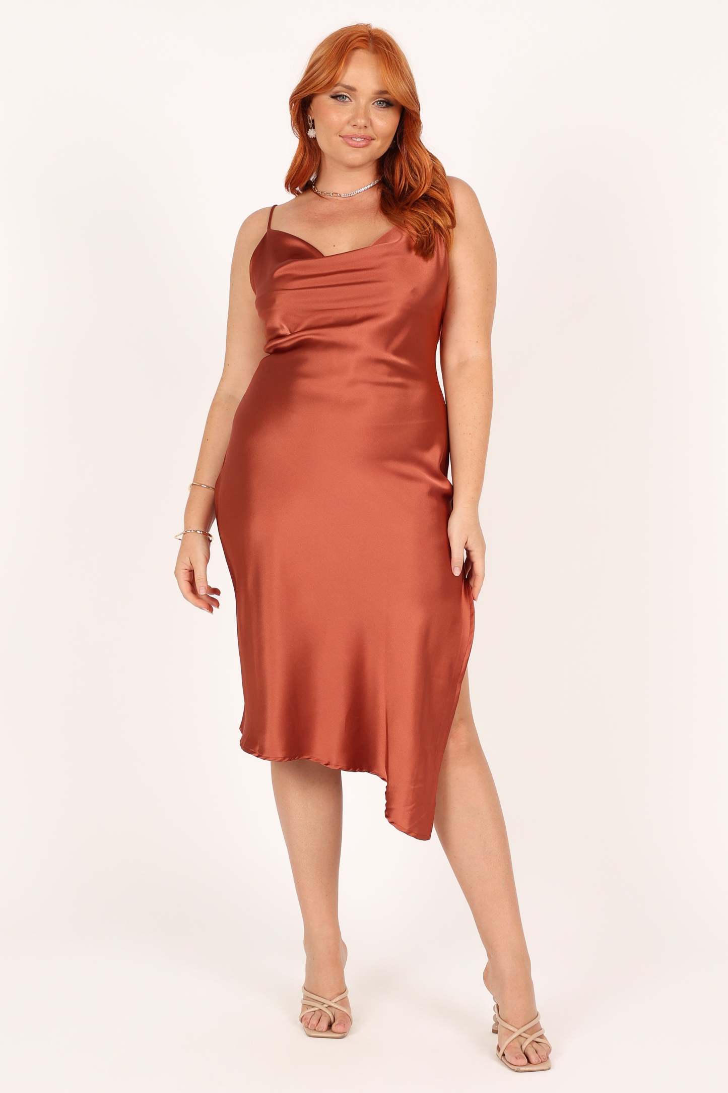 Cyprus Dress - Rust-Sunny Prom