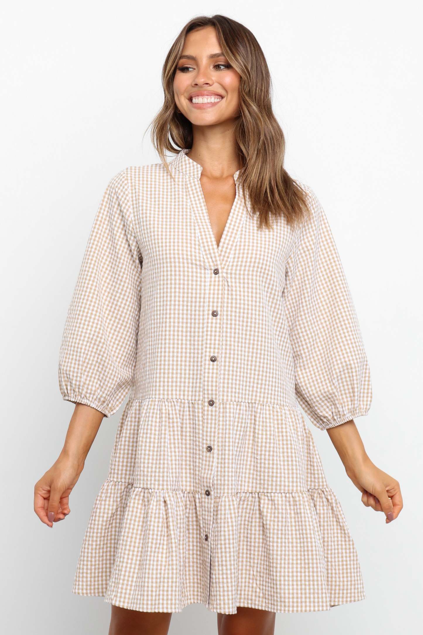 Daria Dress - Beige-Sunny Prom