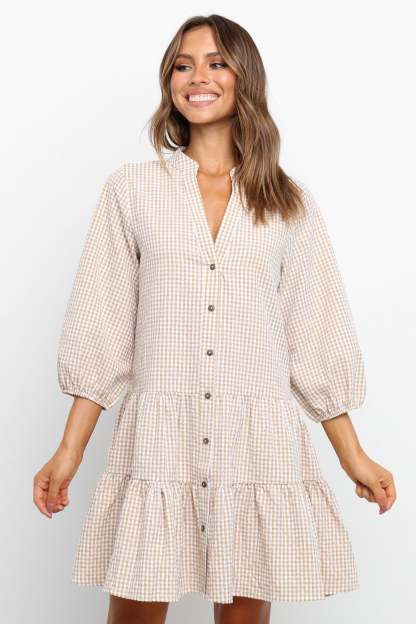 Daria Dress - Beige-Sunny Prom