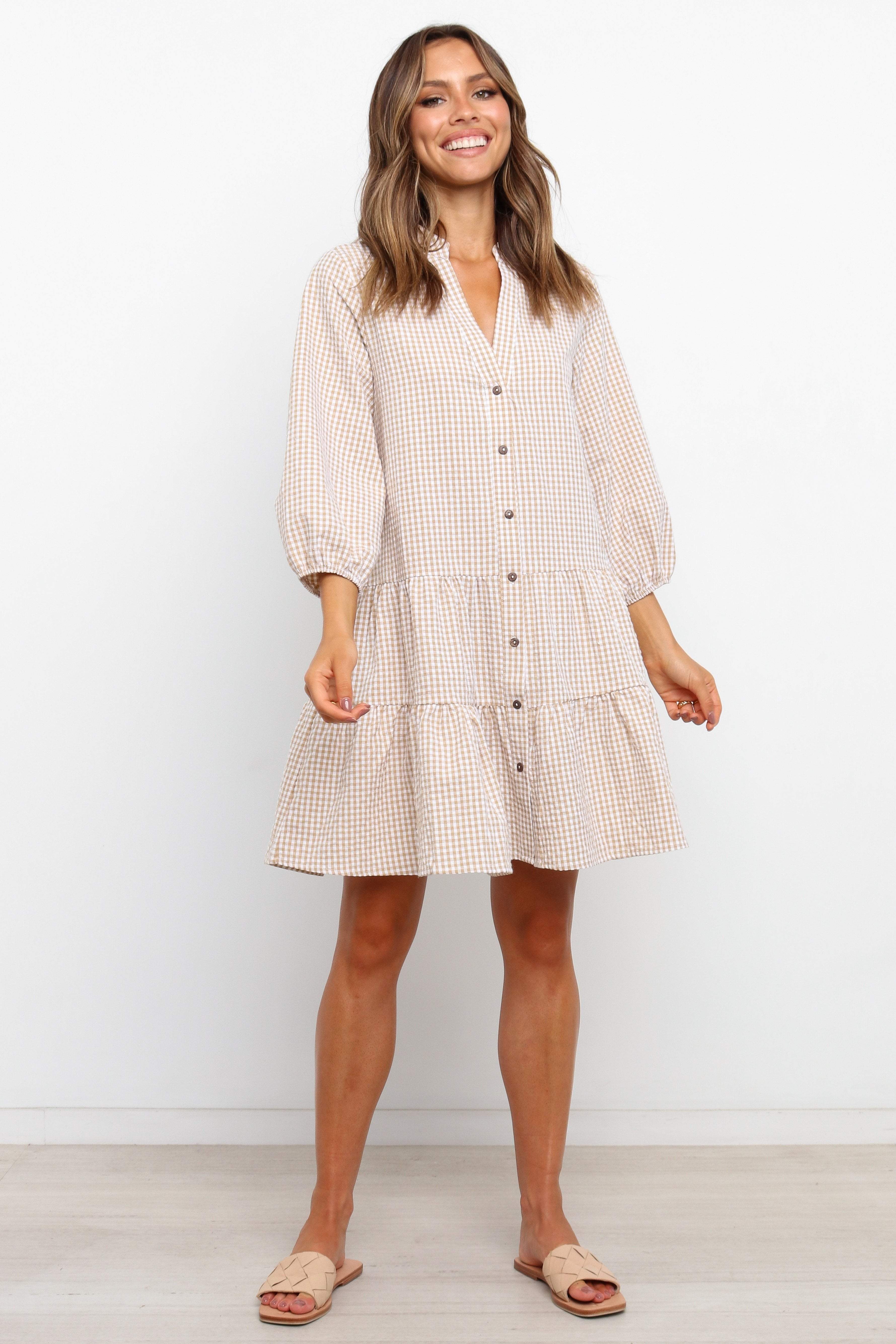 Daria Dress - Beige-Sunny Prom
