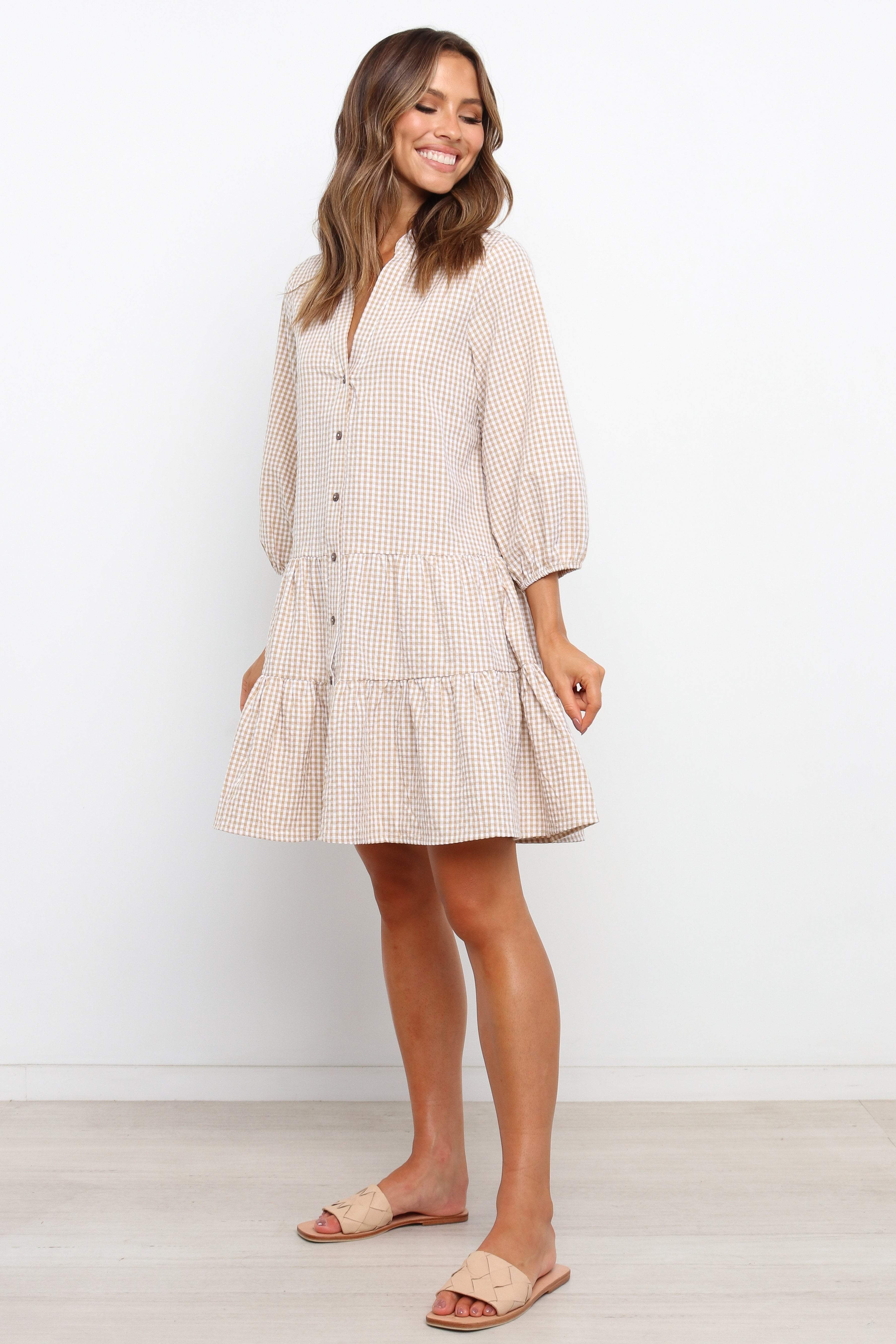 Daria Dress - Beige-Sunny Prom