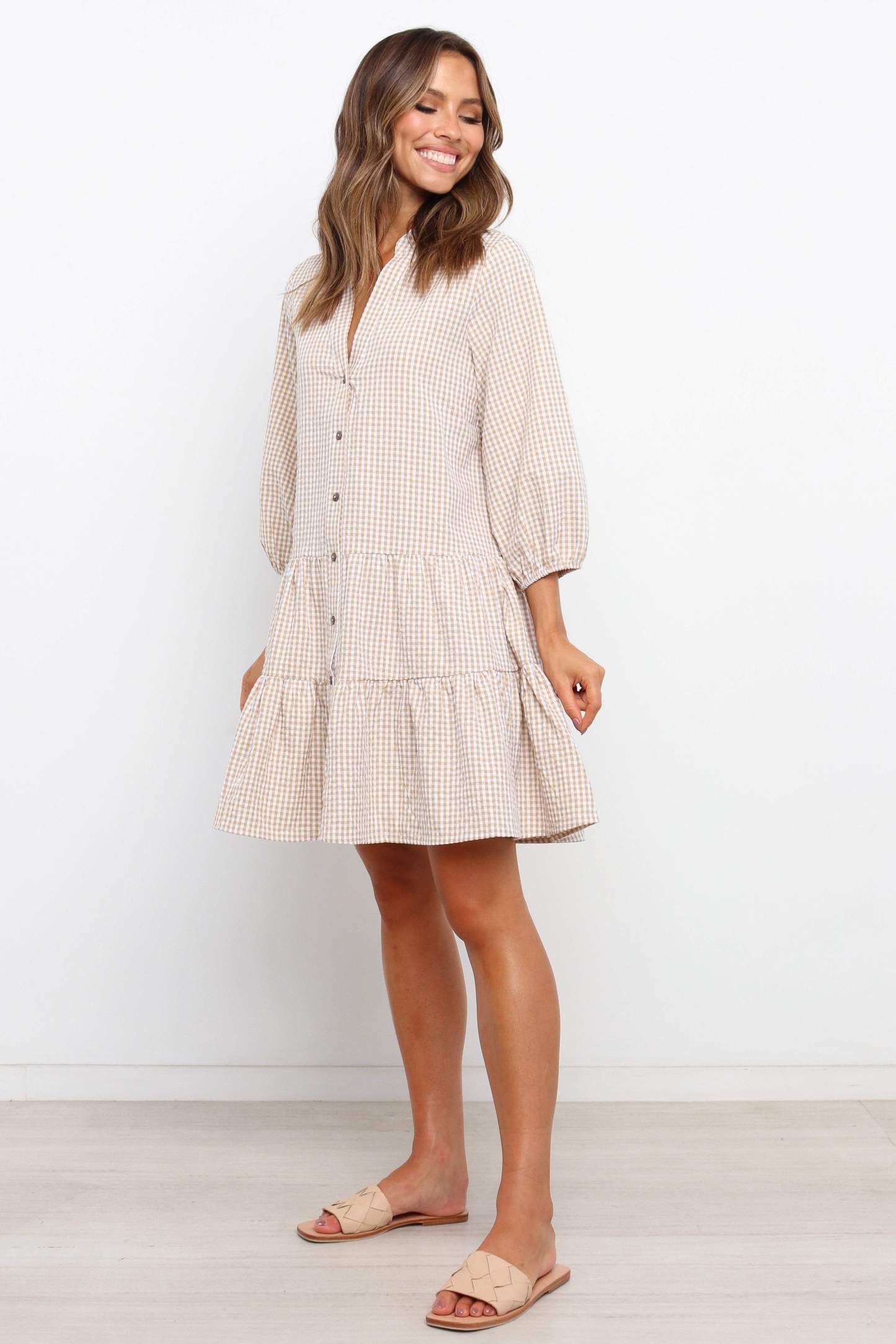 Daria Dress - Beige-Sunny Prom