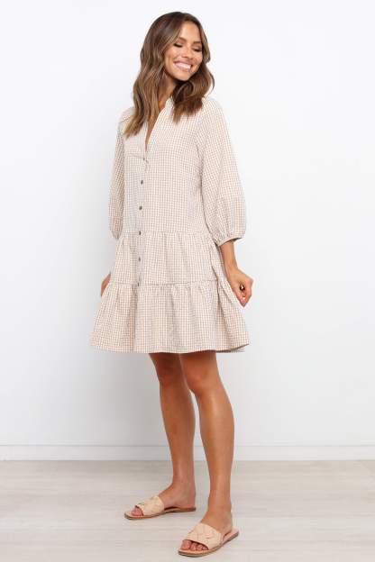 Daria Dress - Beige-Sunny Prom