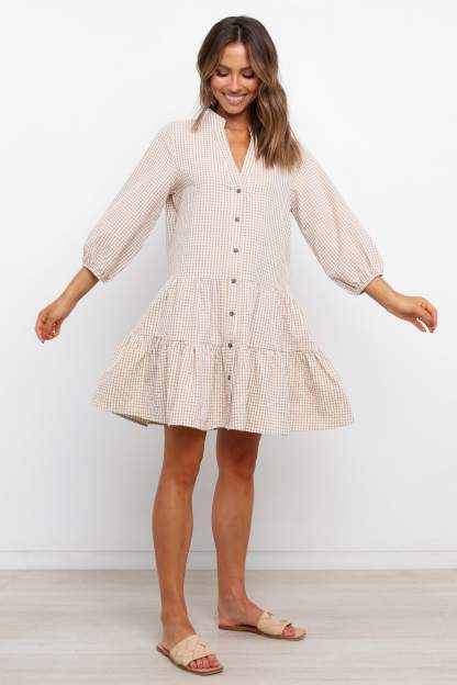 Daria Dress - Beige-Sunny Prom