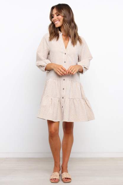 Daria Dress - Beige-Sunny Prom