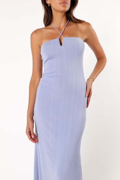 Declan Halterneck Maxi Dress - Blue-Sunny Prom