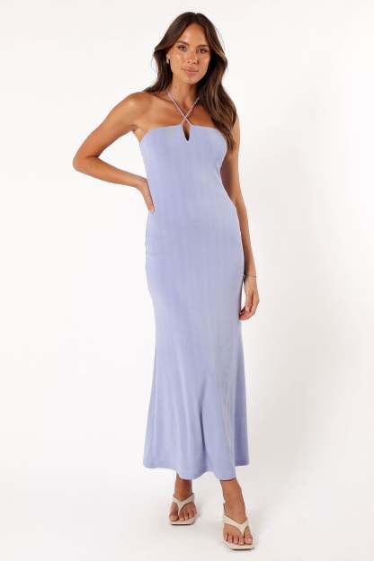 Declan Halterneck Maxi Dress - Blue-Sunny Prom