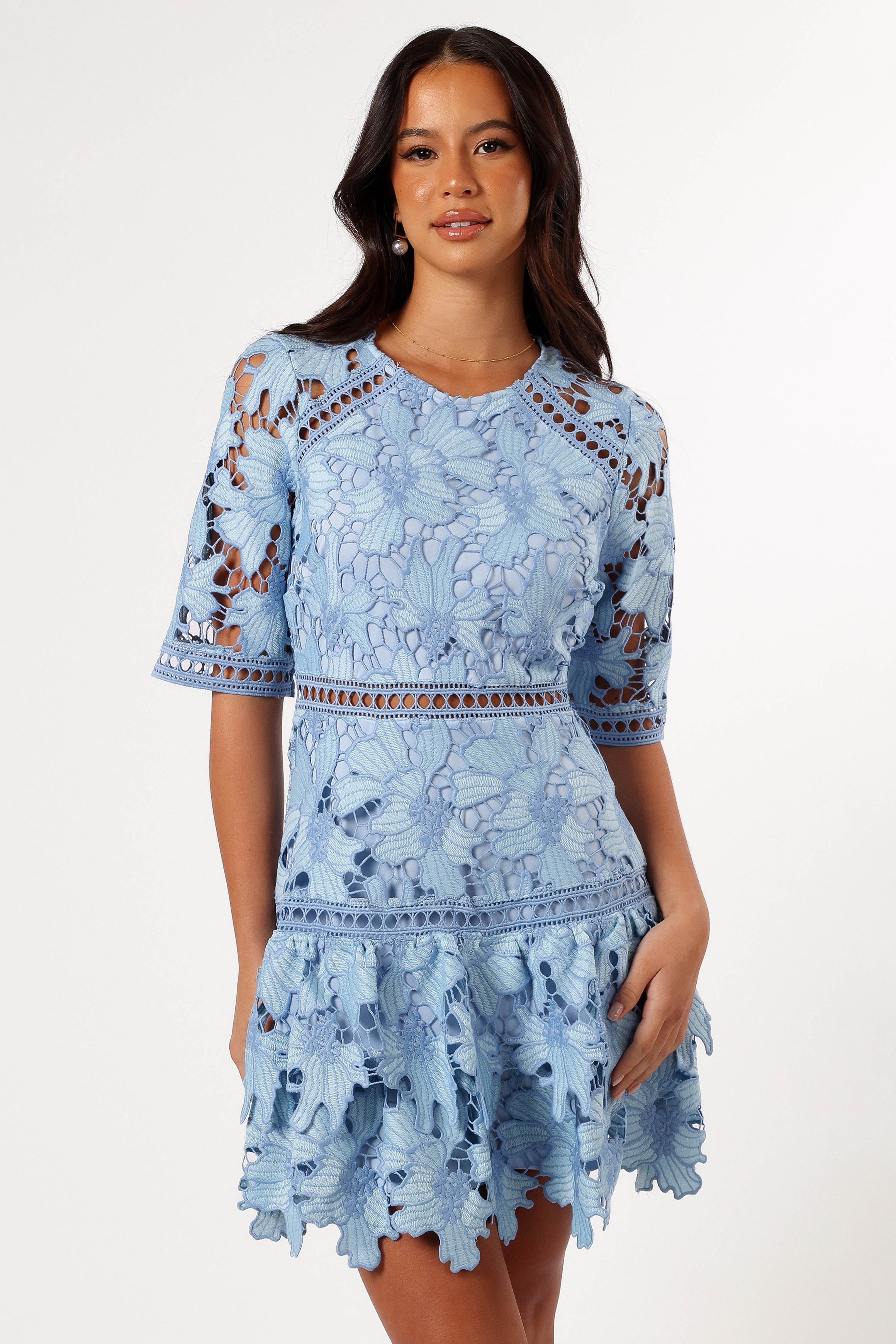 Destan Mini Dress - Blue Multi-Sunny Prom