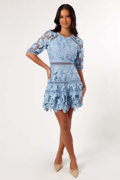 Destan Mini Dress - Blue Multi-Sunny Prom