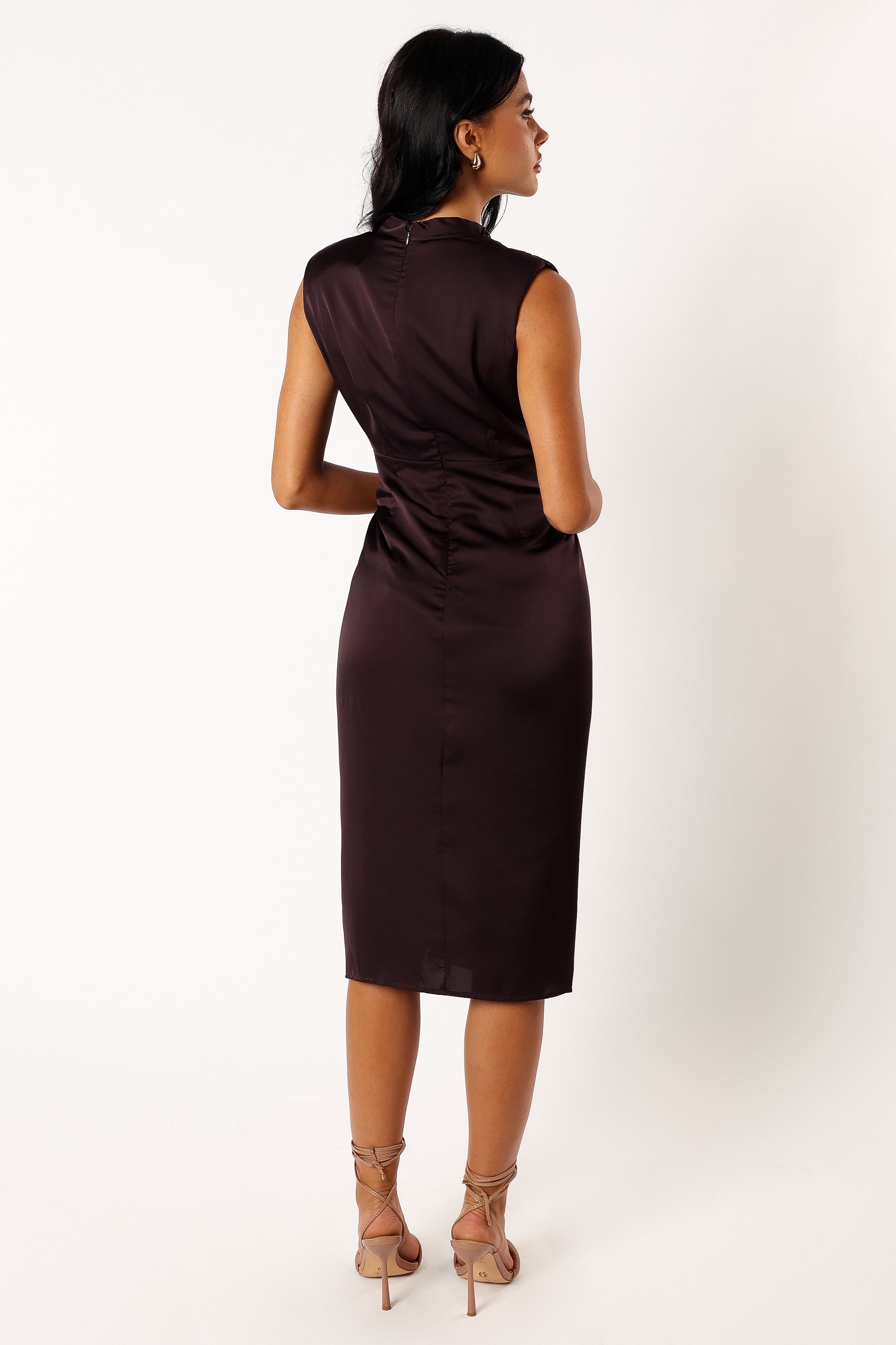 Dina Midi Dress - Black Coffee-Sunny Prom