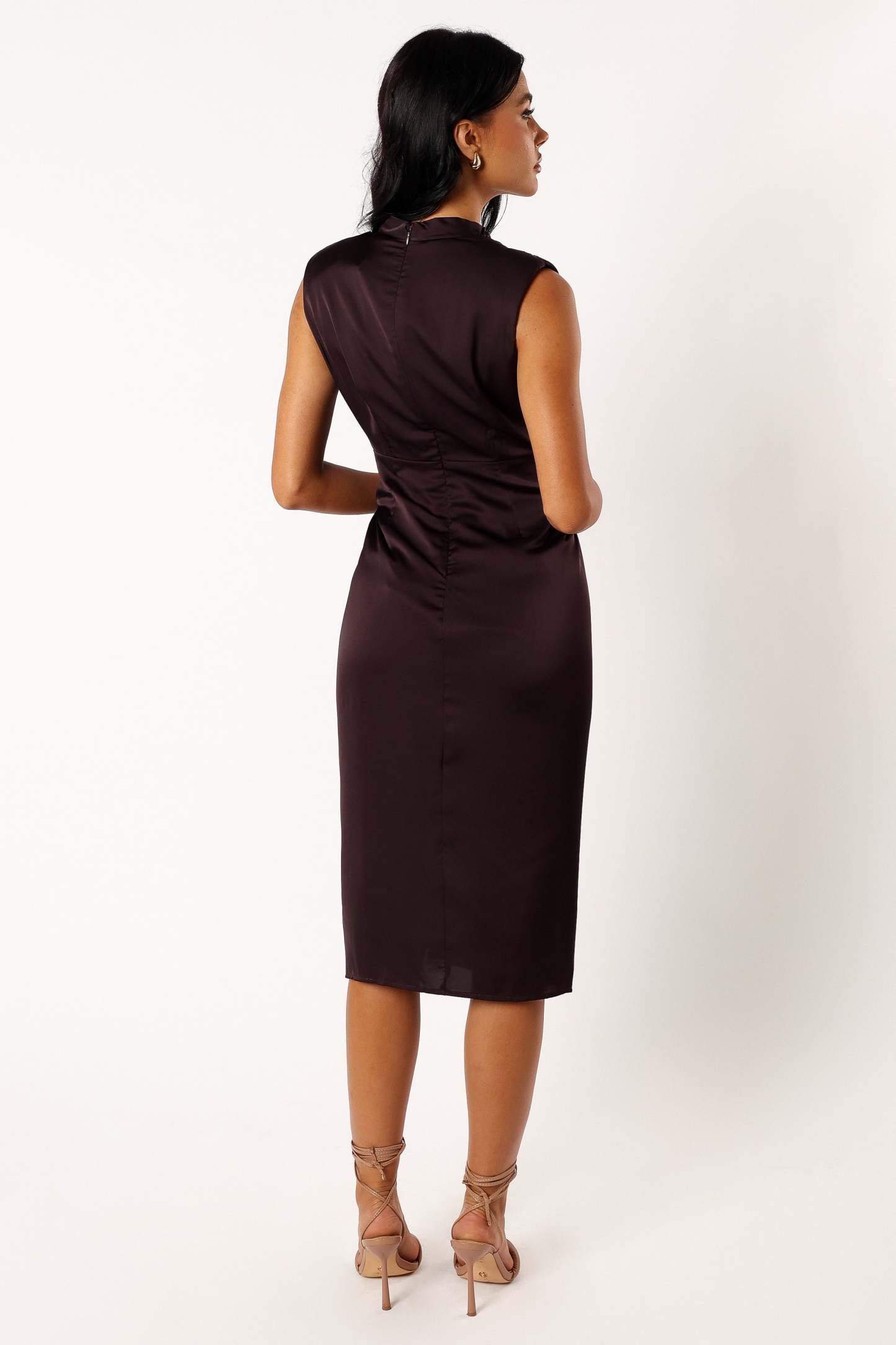 Dina Midi Dress - Black Coffee-Sunny Prom