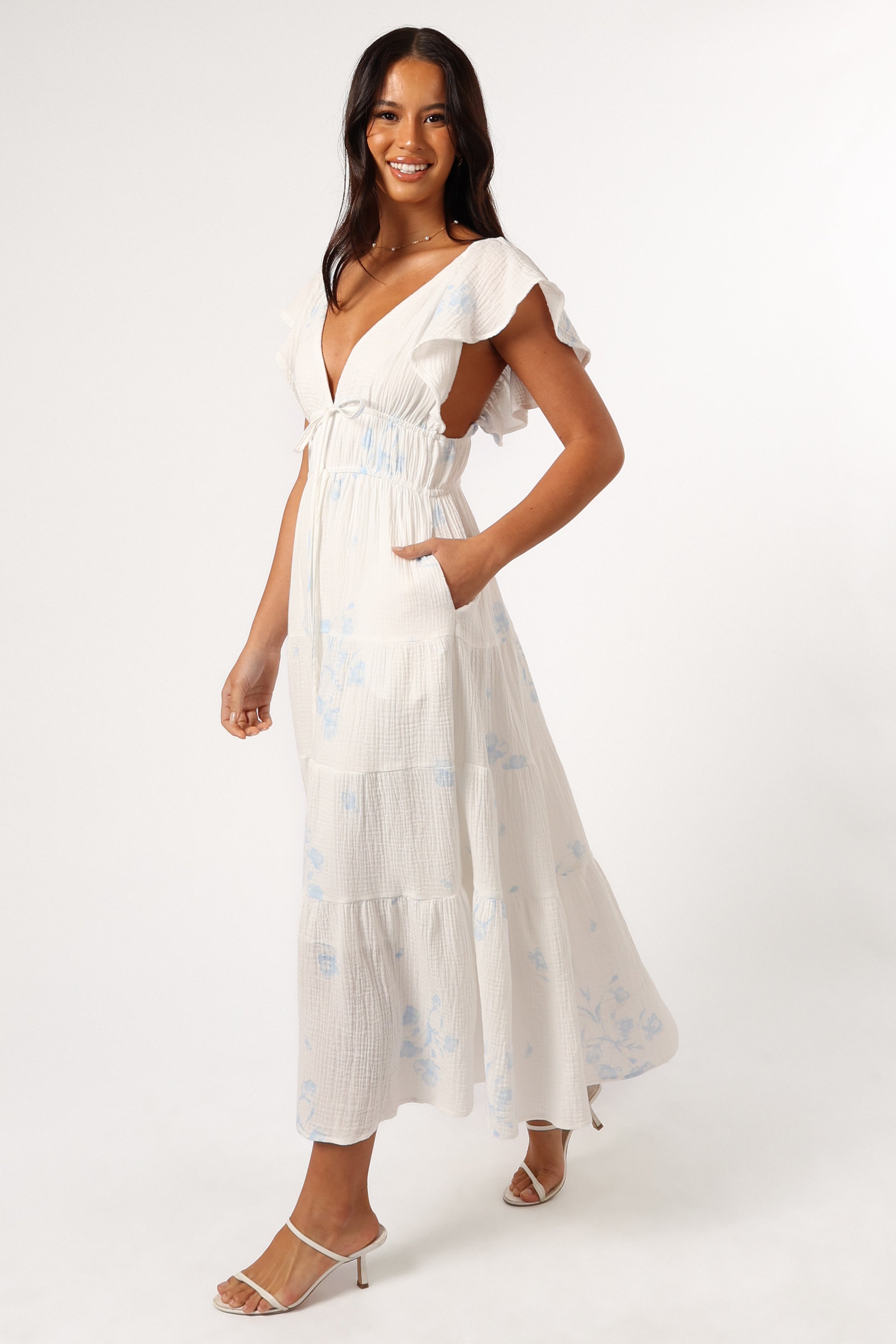 Elowen Midi Dress - Off White-Sunny Prom