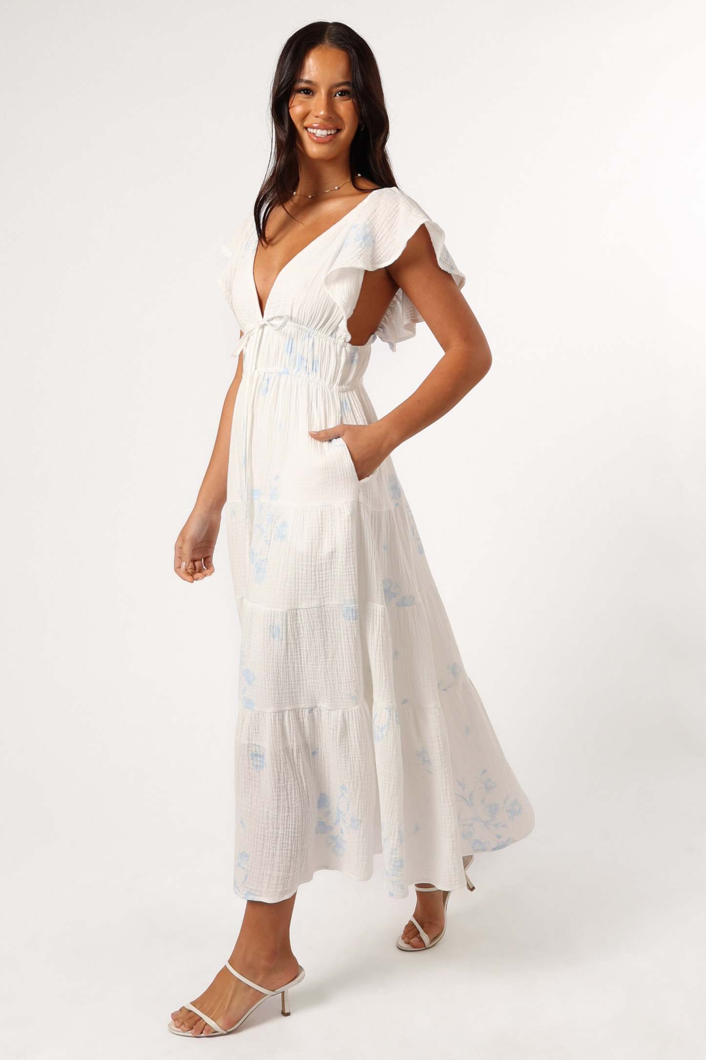 Elowen Midi Dress - Off White-Sunny Prom