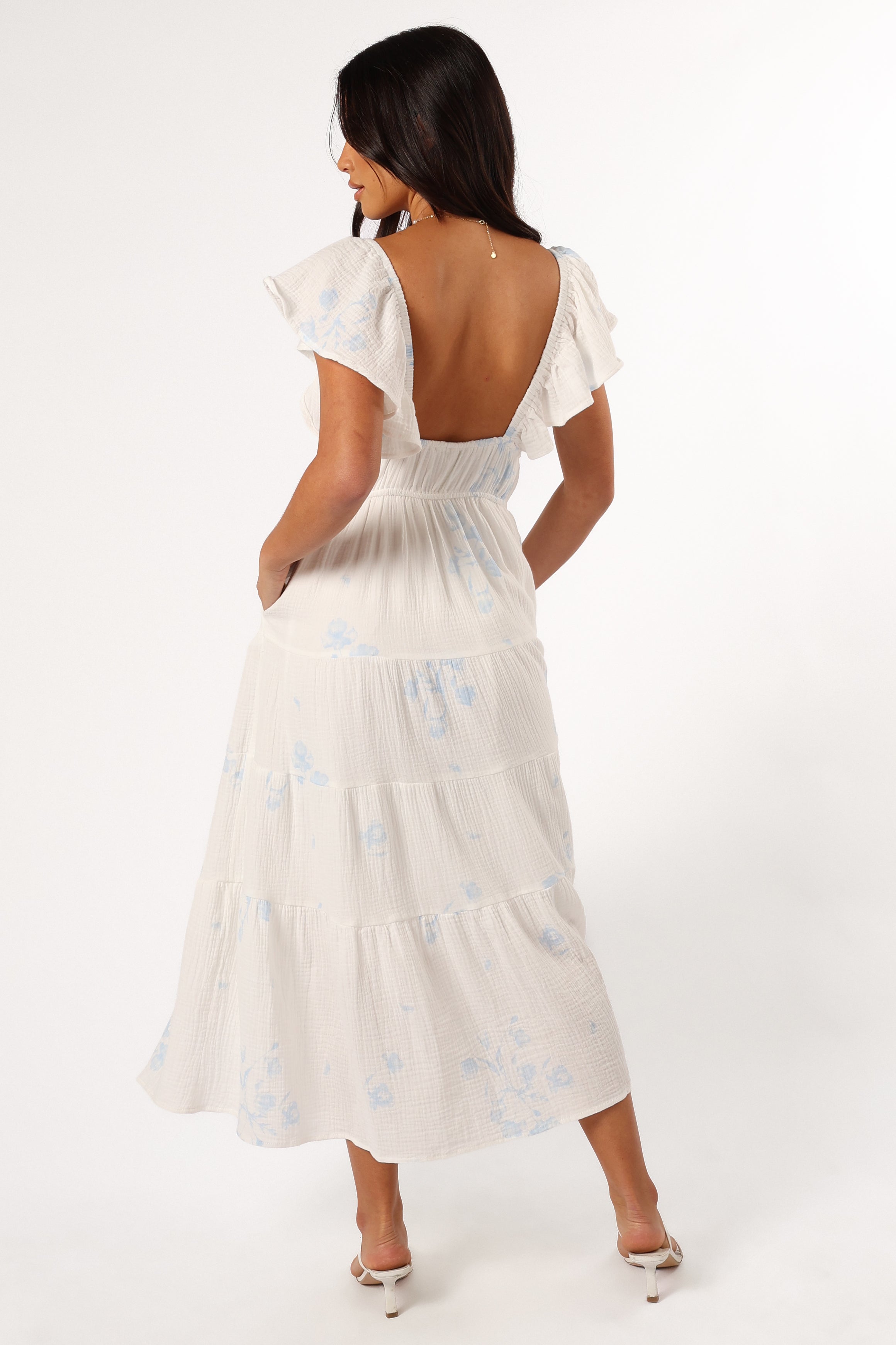 Elowen Midi Dress - Off White-Sunny Prom