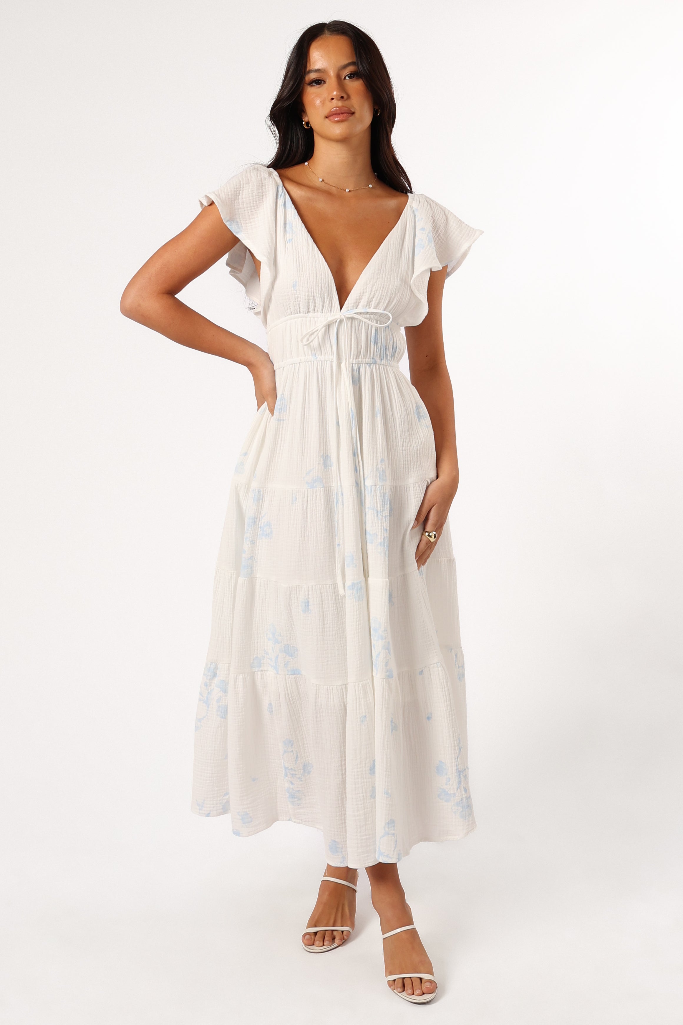 Elowen Midi Dress - Off White-Sunny Prom