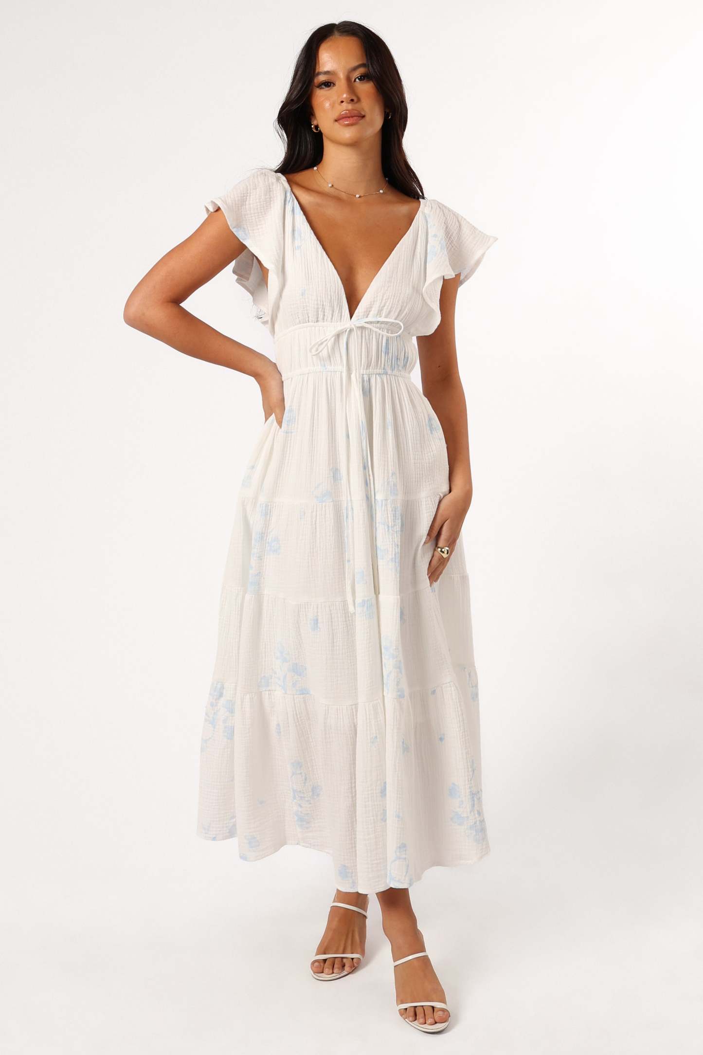 Elowen Midi Dress - Off White-Sunny Prom