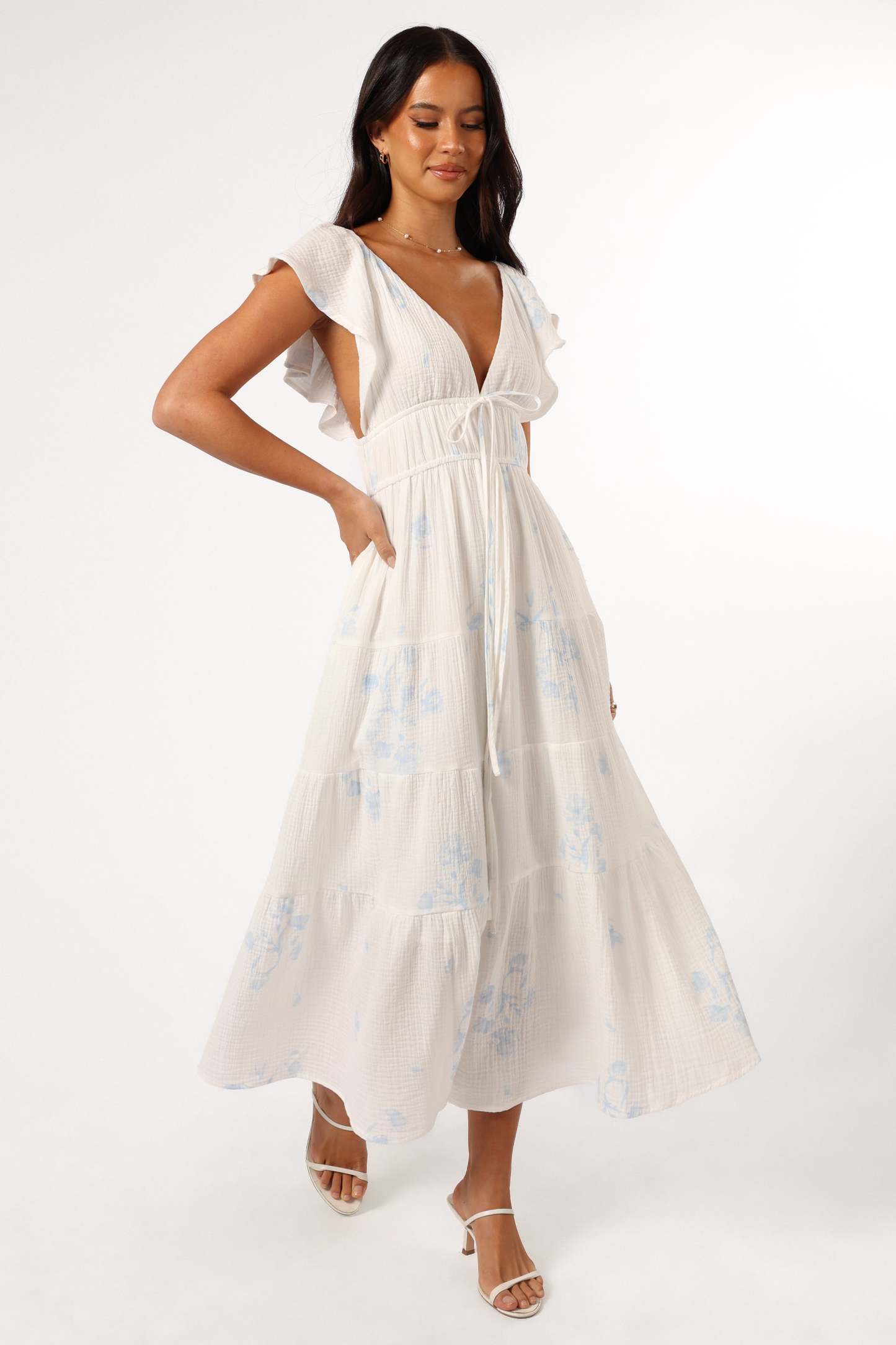 Elowen Midi Dress - Off White-Sunny Prom