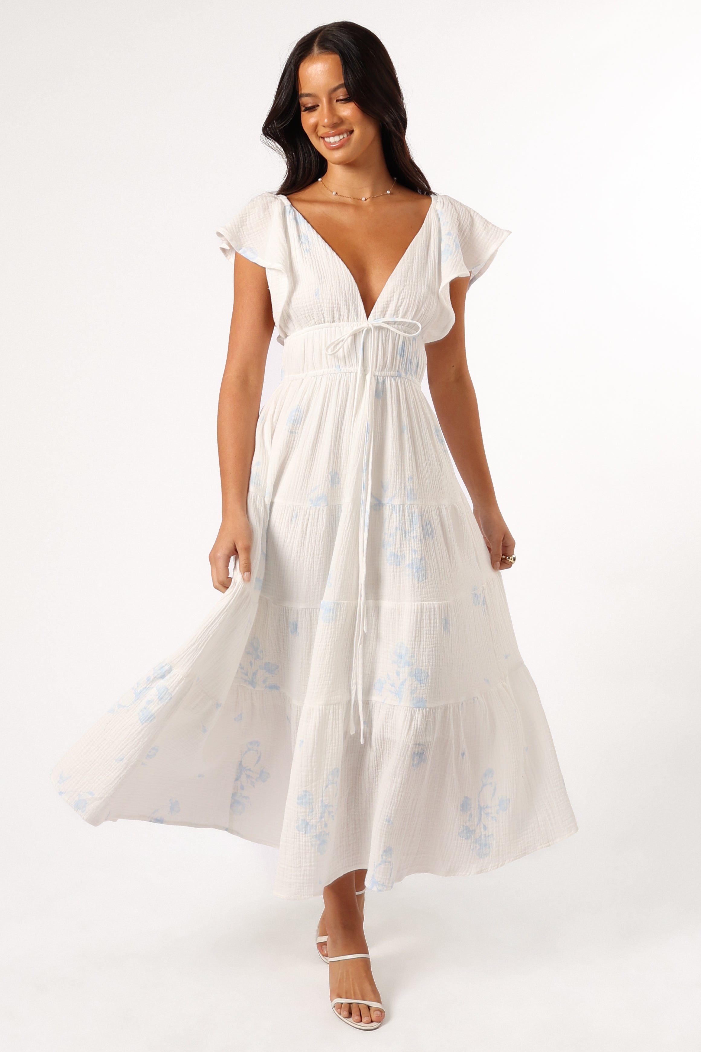 Elowen Midi Dress - Off White-Sunny Prom