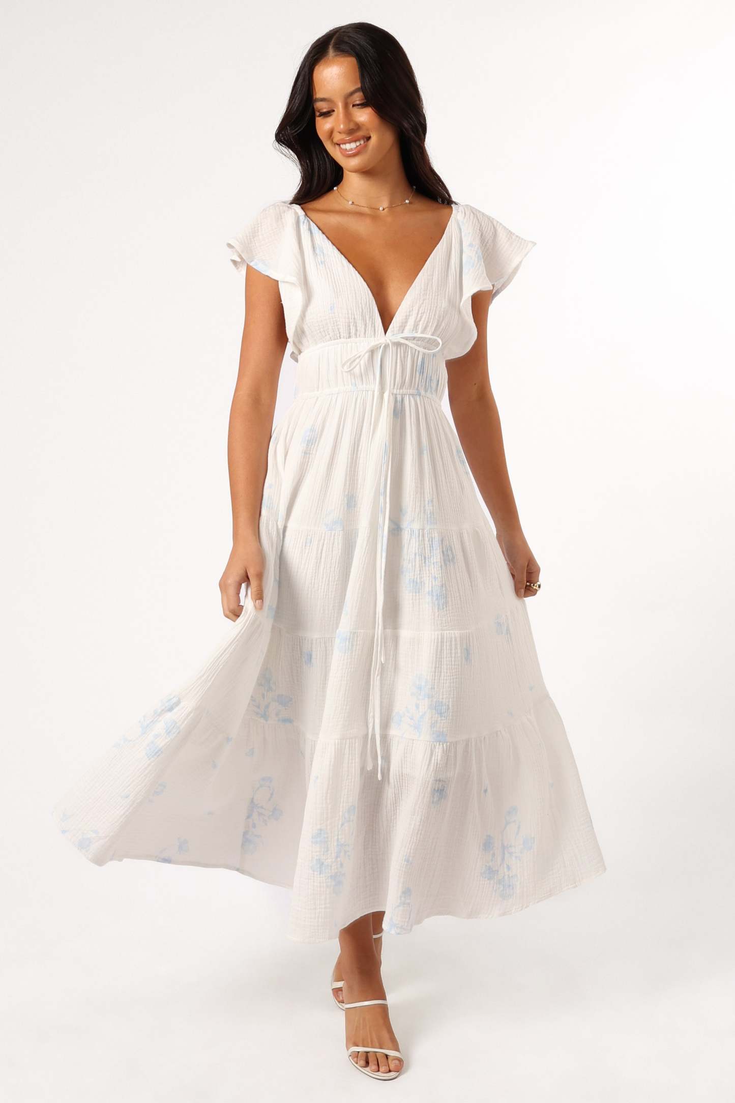 Elowen Midi Dress - Off White-Sunny Prom