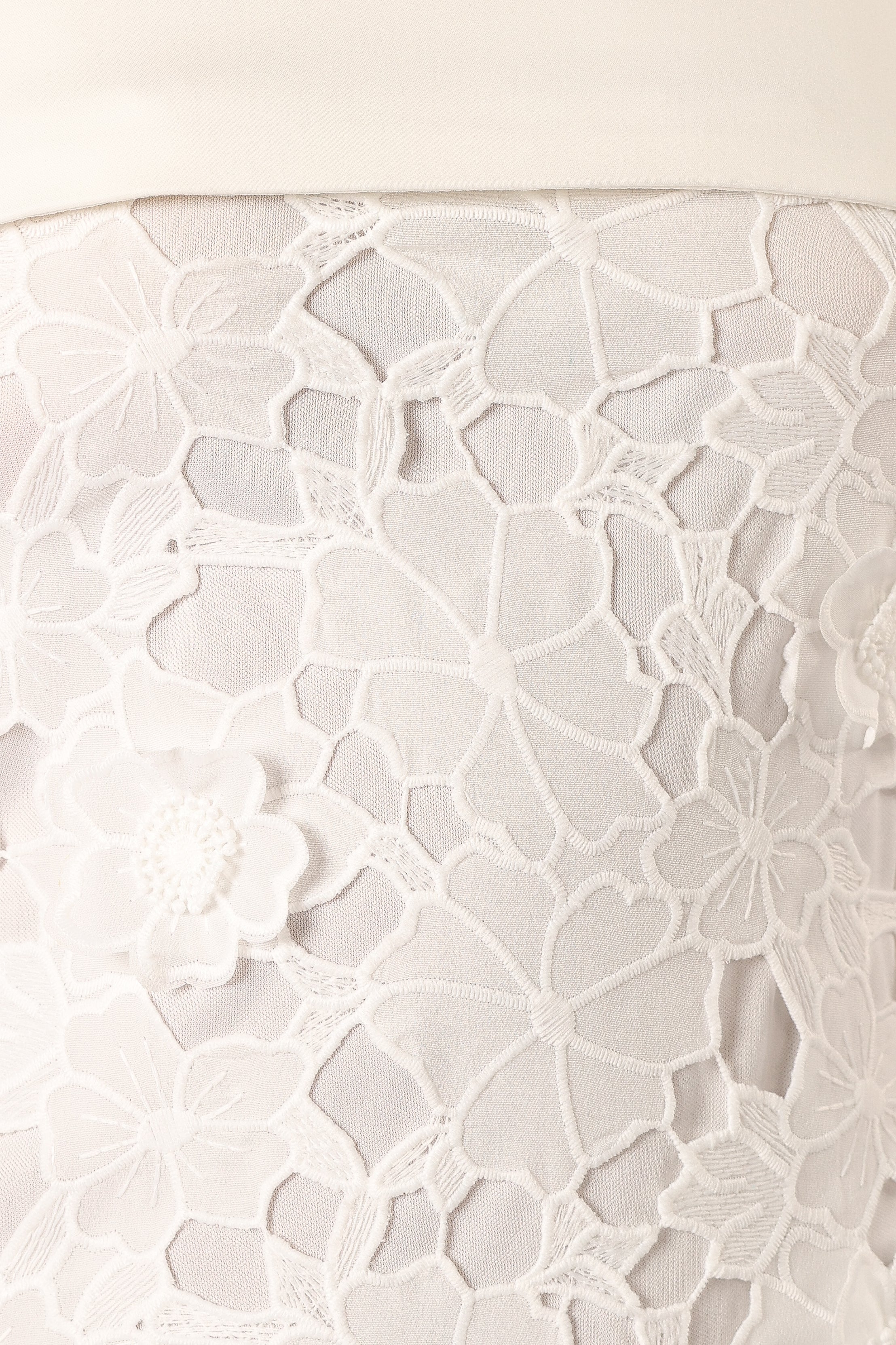 Emersyn Midi Lace Dress - White-Sunny Prom