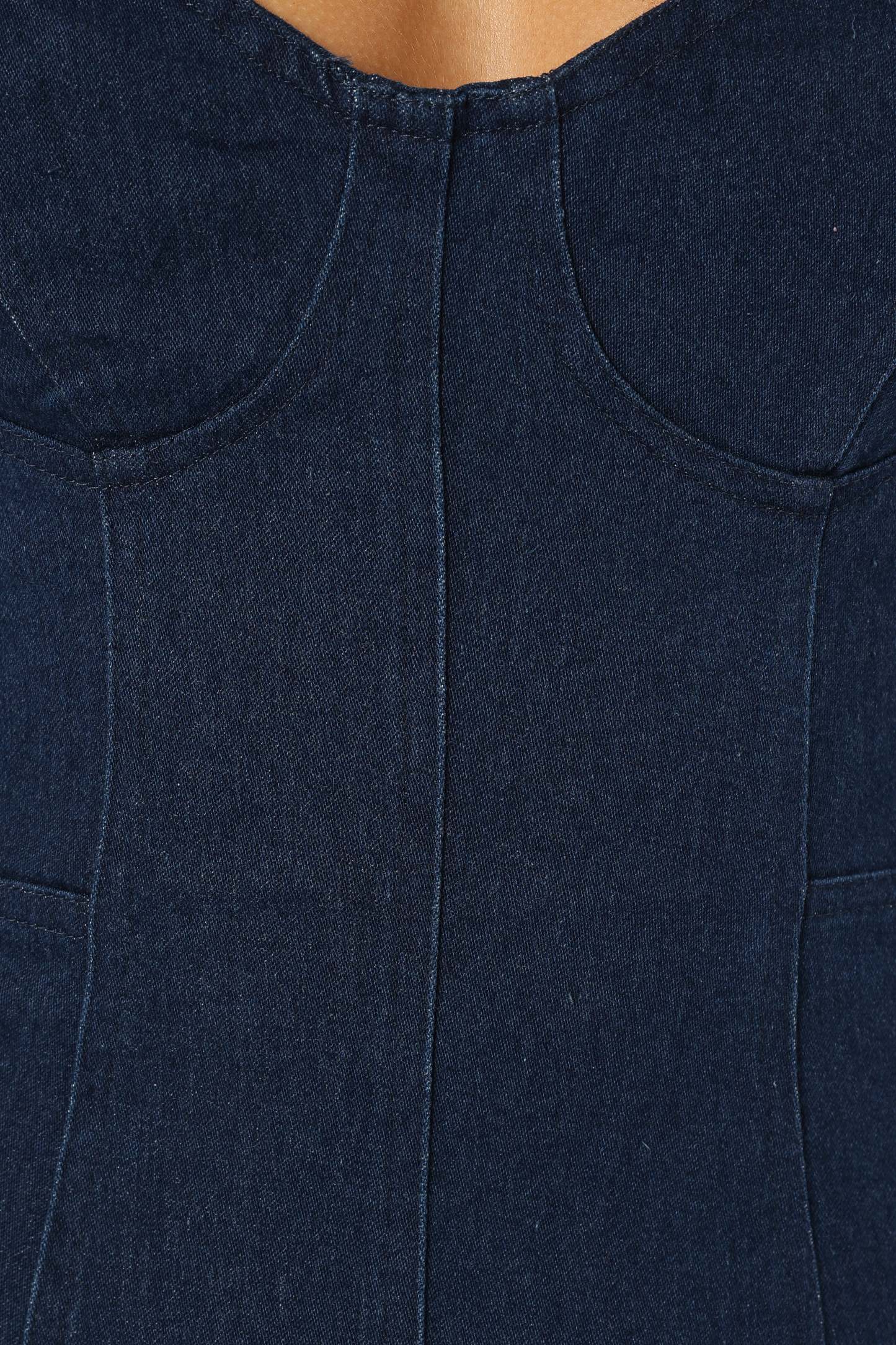 Everly Crossback Midi Dress - Denim-Sunny Prom