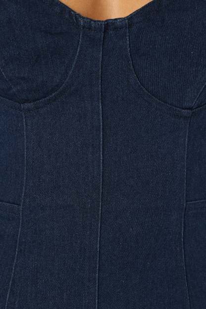 Everly Crossback Midi Dress - Denim-Sunny Prom