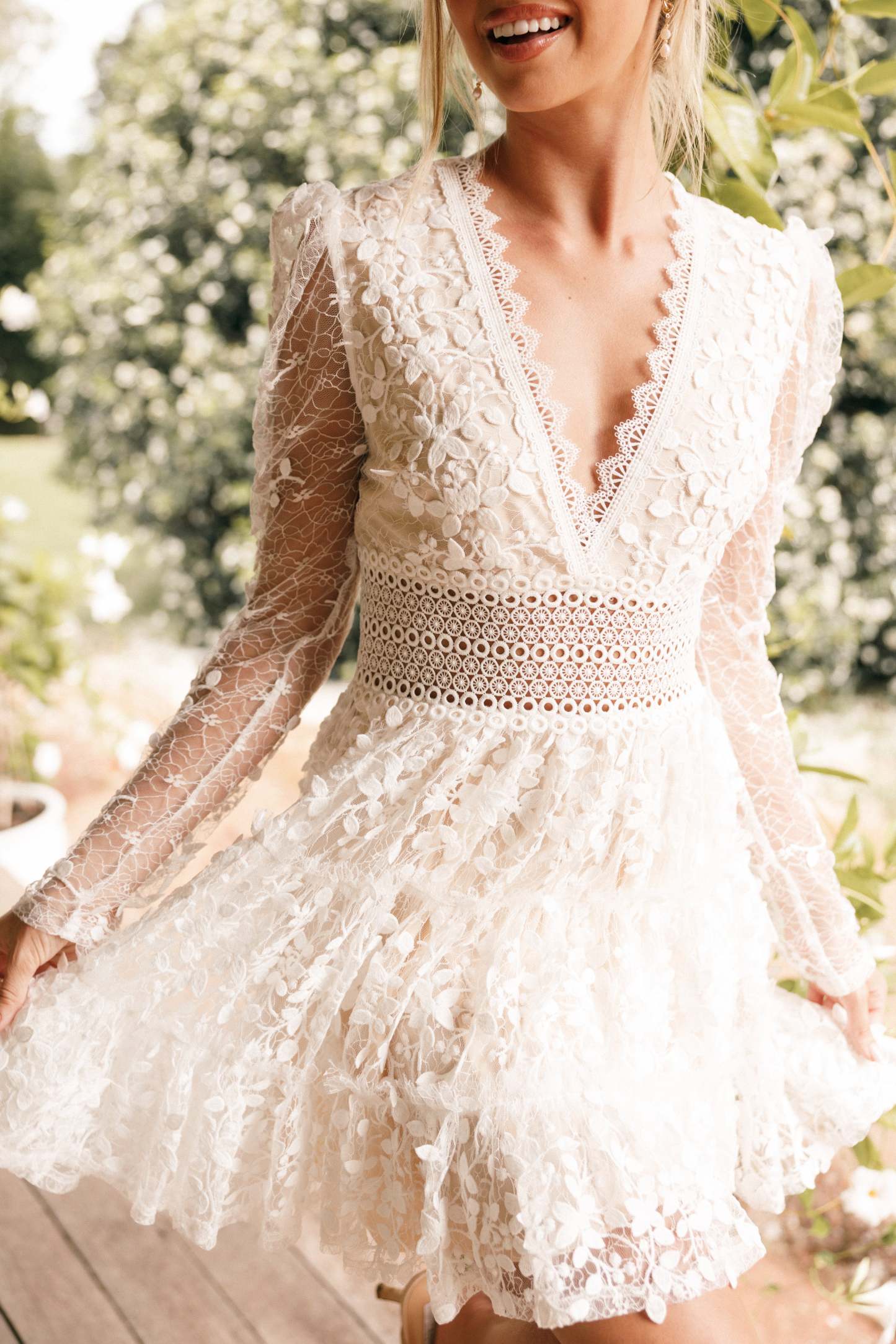 Fern Mini Dress - White-Sunny Prom