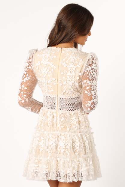 Fern Mini Dress - White-Sunny Prom