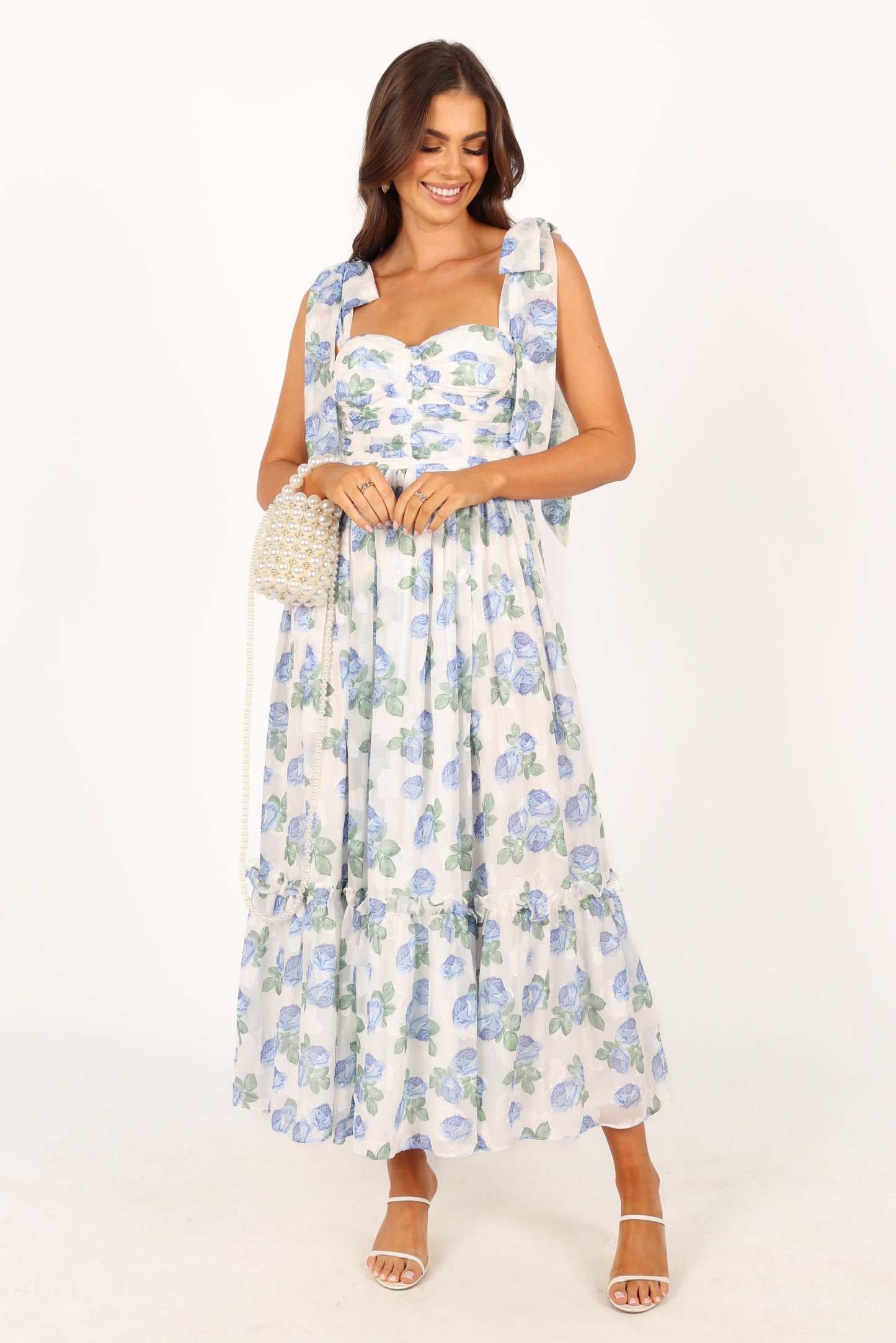 Floret Midi Dress - Blue-Sunny Prom