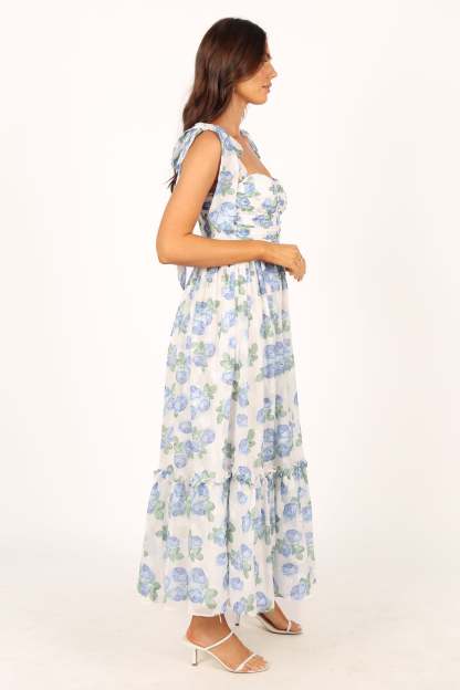 Floret Midi Dress - Blue-Sunny Prom