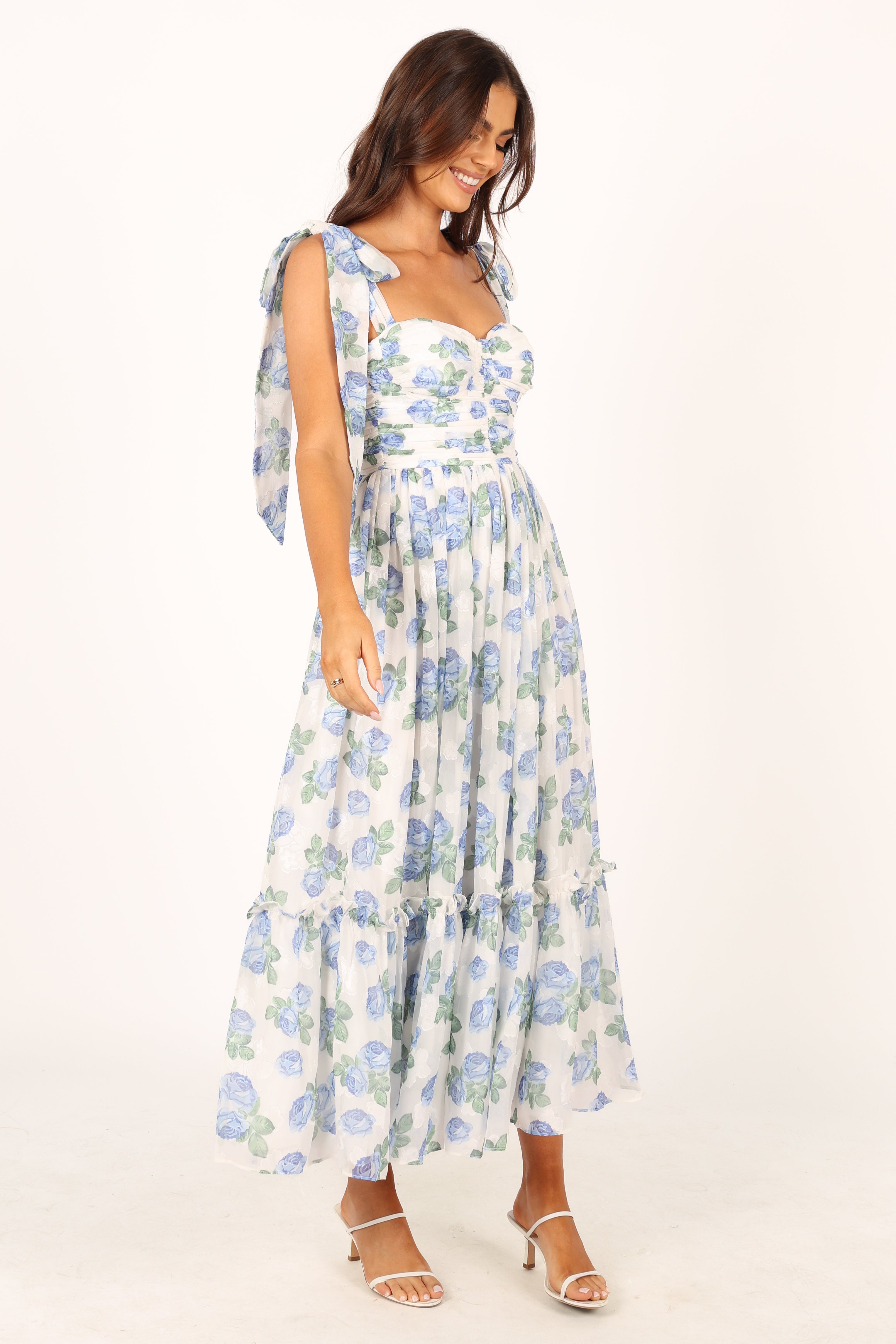 Floret Midi Dress - Blue-Sunny Prom