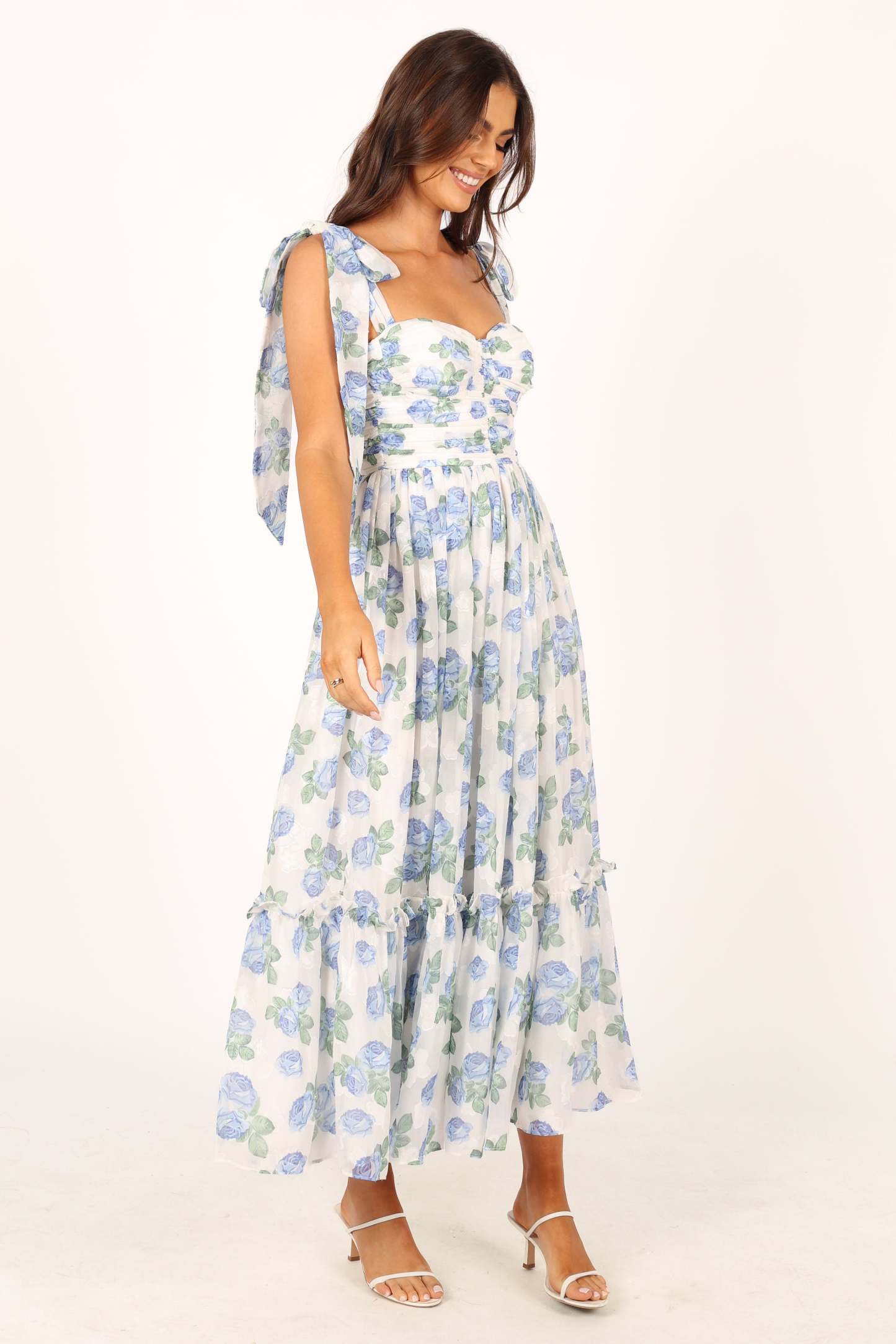 Floret Midi Dress - Blue-Sunny Prom